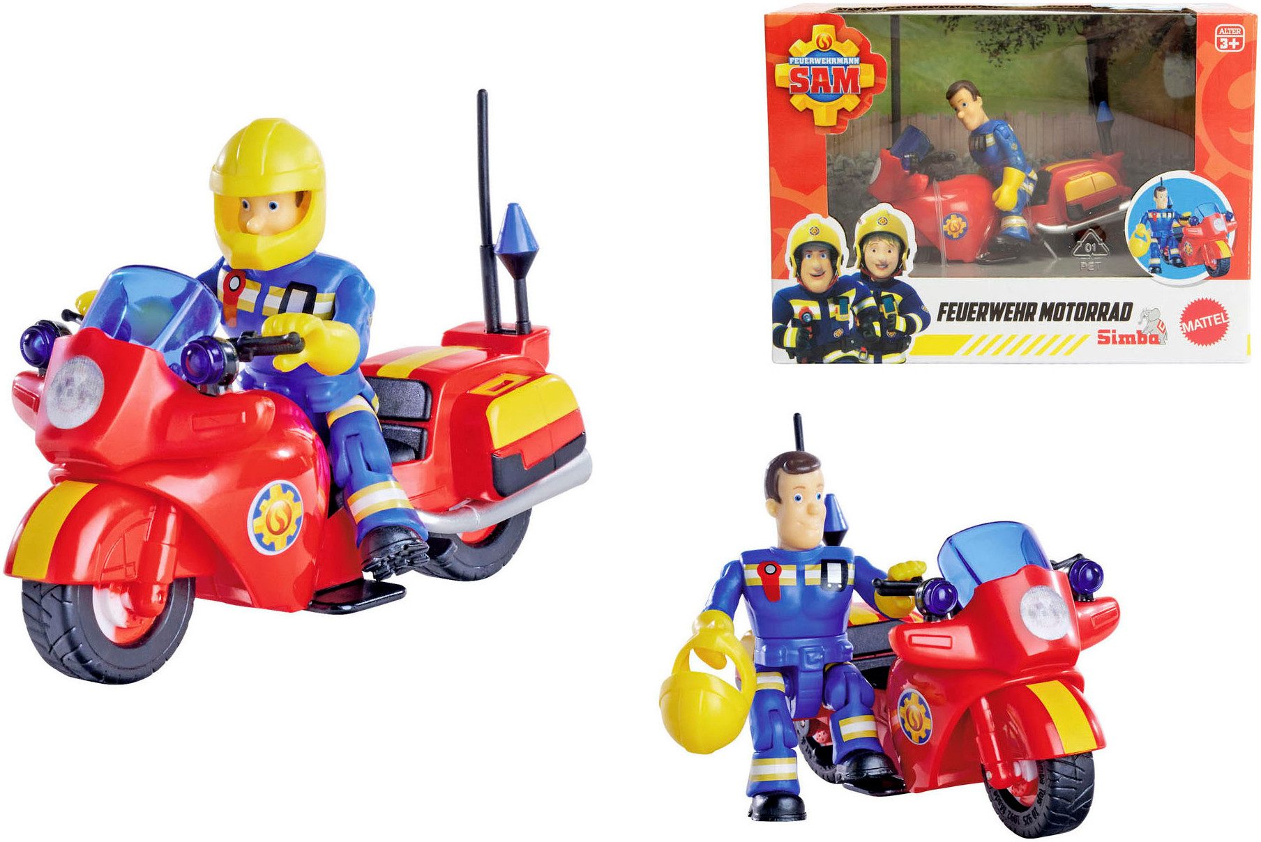 SIMBA Spielzeug-Motorrad Feuerwehrmann Sam Feuerwehr Motorrad, mit beweglic günstig online kaufen
