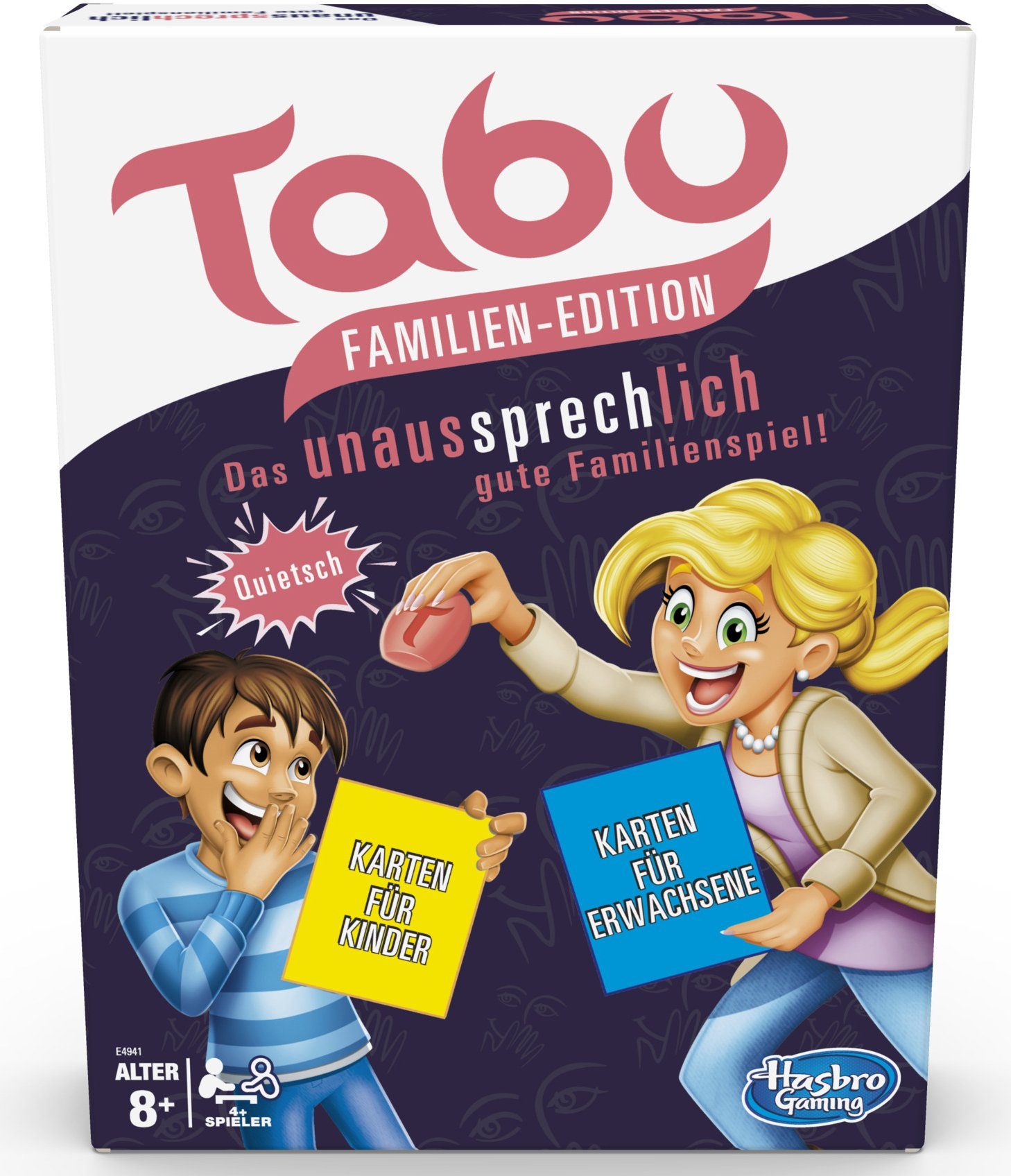 Hasbro Spiel Tabu Familien-Edition, das unaussprechlich gute Familienspiel; Made in Europe