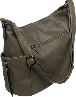 Caspar Umhängetasche TS1073 mittelgroße sportliche Damen Crossbody Bag Umhängetasche