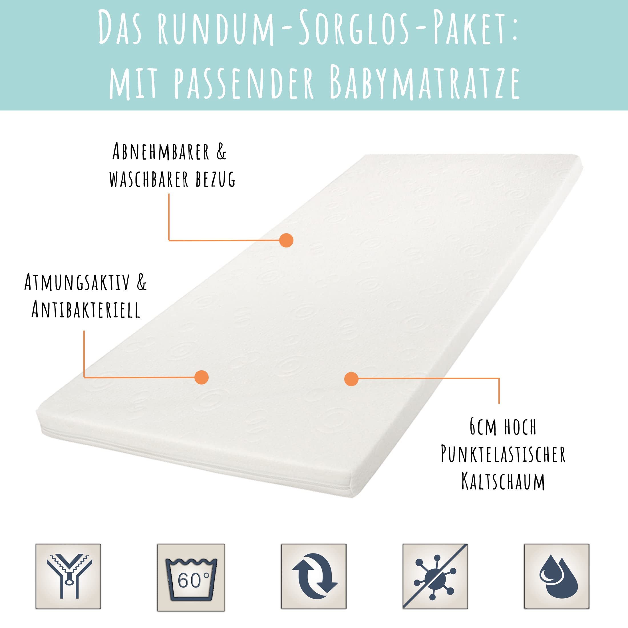Kids Collective Babybett Kinderbett Gitterbett 60x120 günstig online kaufen