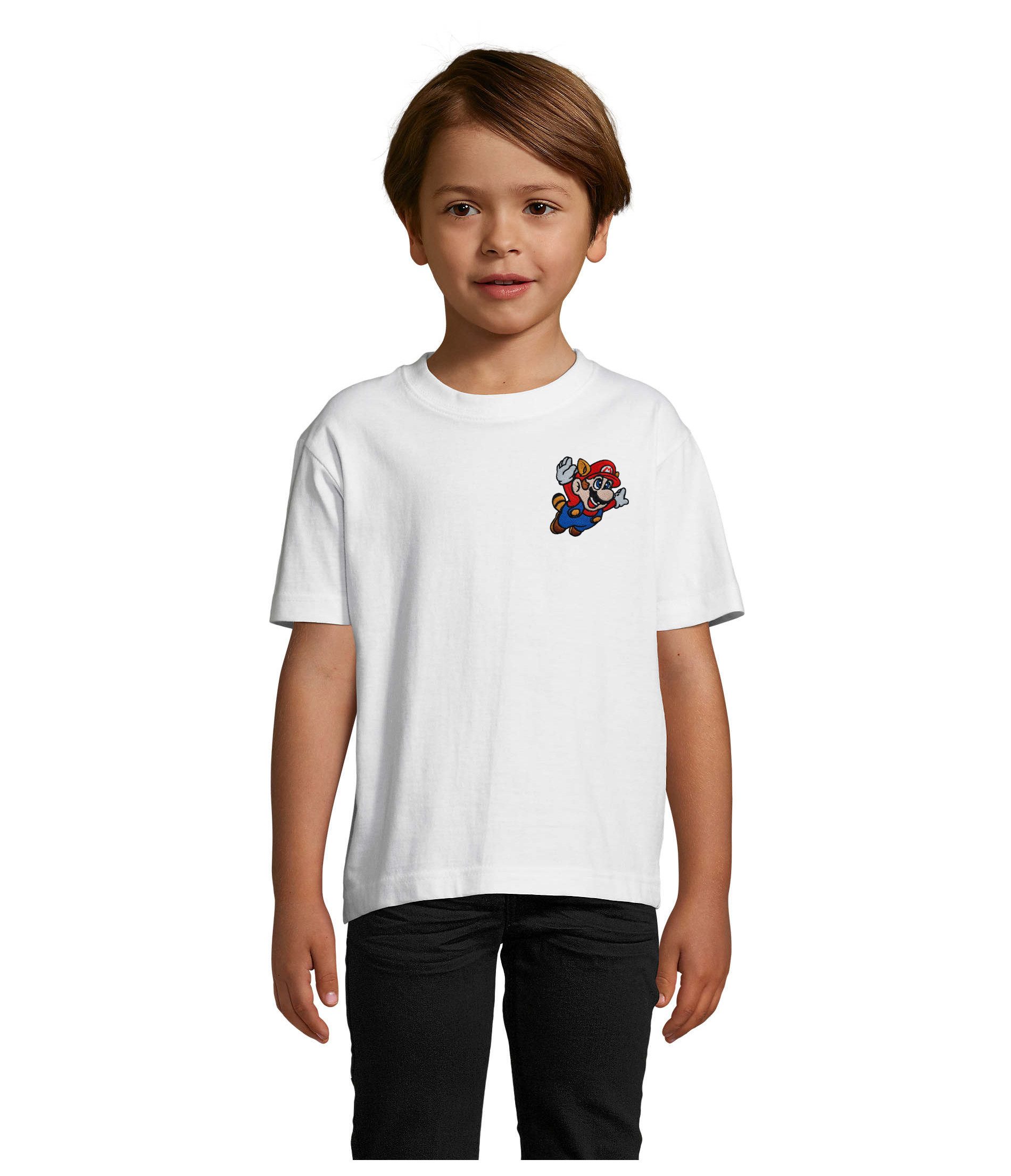 Blondie & Brownie T-Shirt MarioFlighPatch Kinder T Shirt mit Charakter Patch (Einzelartikel) Klempnerblick im Pixel Abenteuer