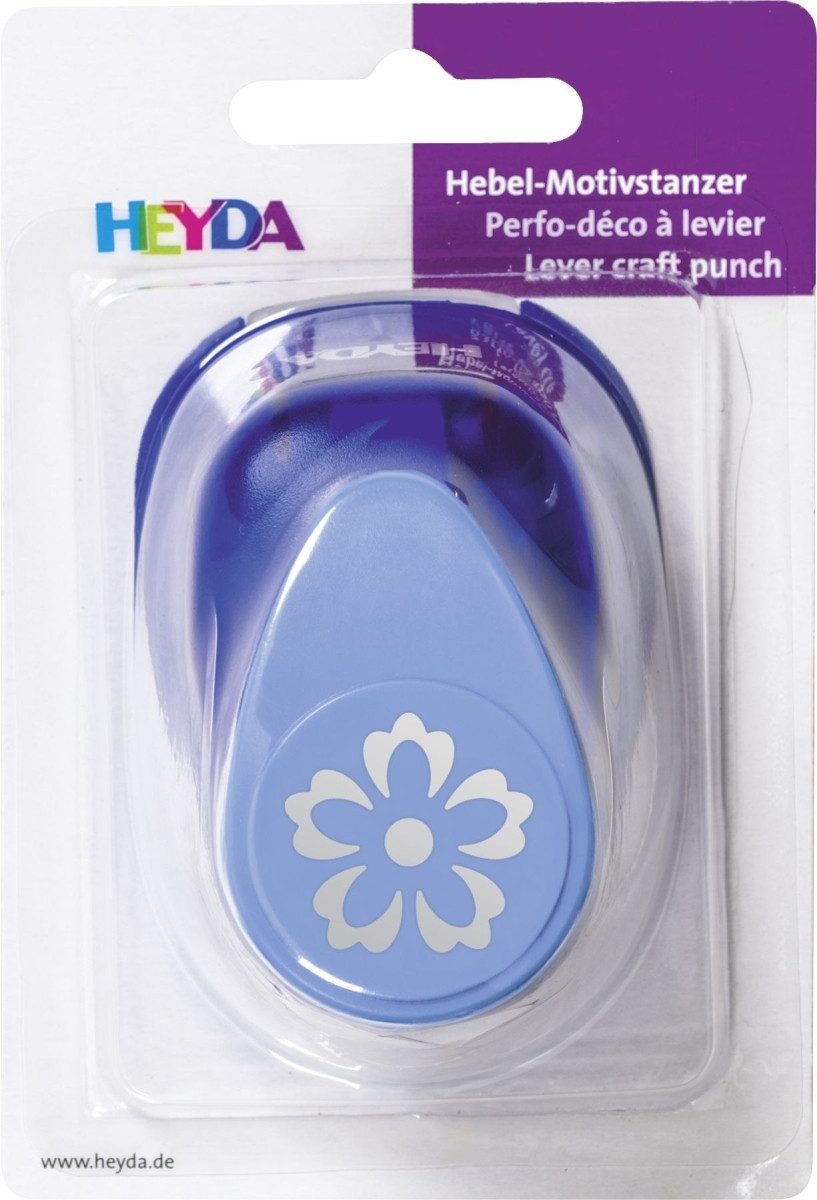 Heyda Motivstanzer Motivstanzer für Karton bis 220g/qm Blüte groß Pop Up ca. 25x25mm