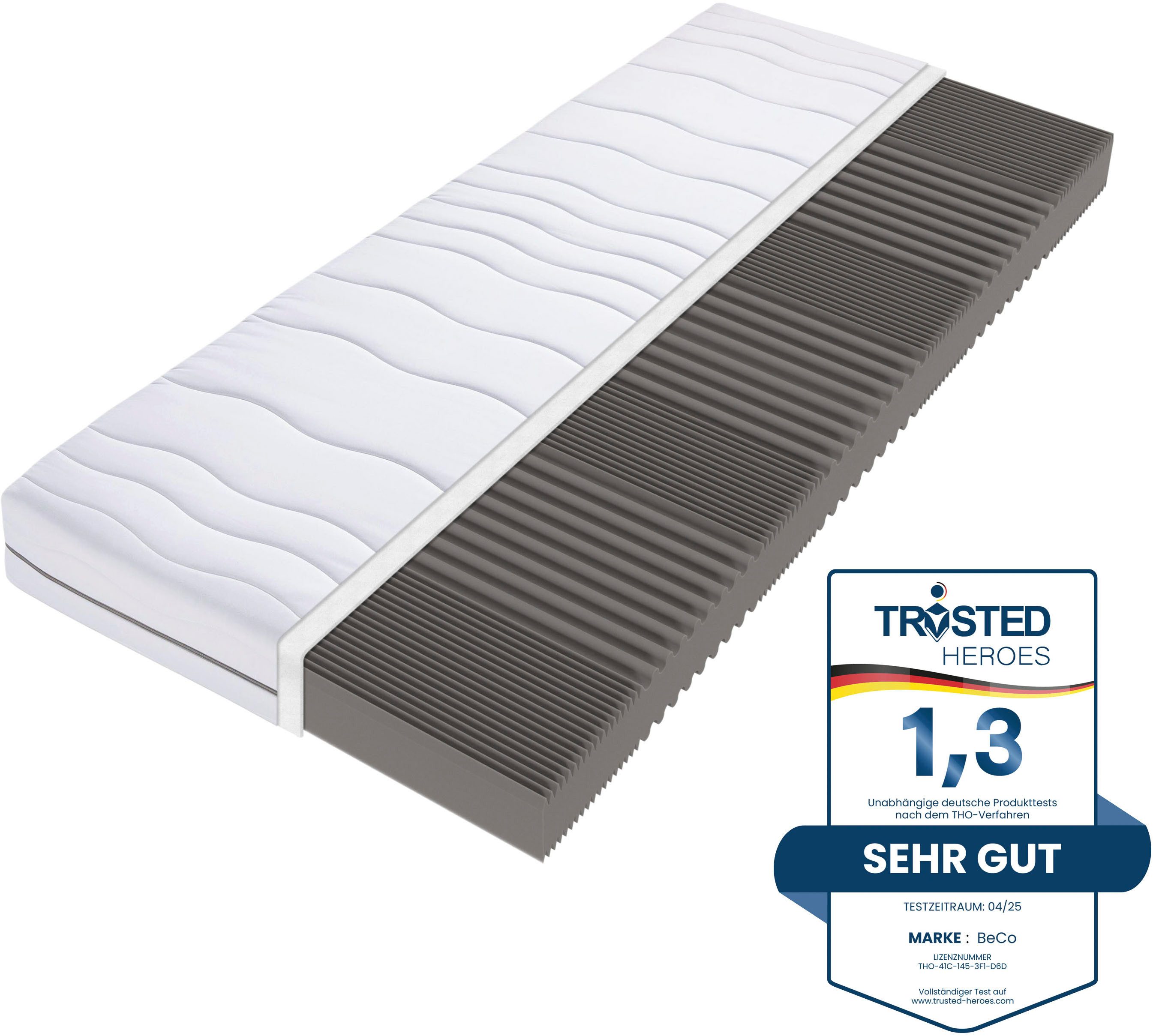 Komfortschaummatratze Matratze Dream Flex, 7-Zonen-Komfortschaummatratze, diverse Größen, Beco, 18 cm hoch, Note 1,3 SEHR GUT*, feiner, hygienischer Mikrofaser-Bezug
