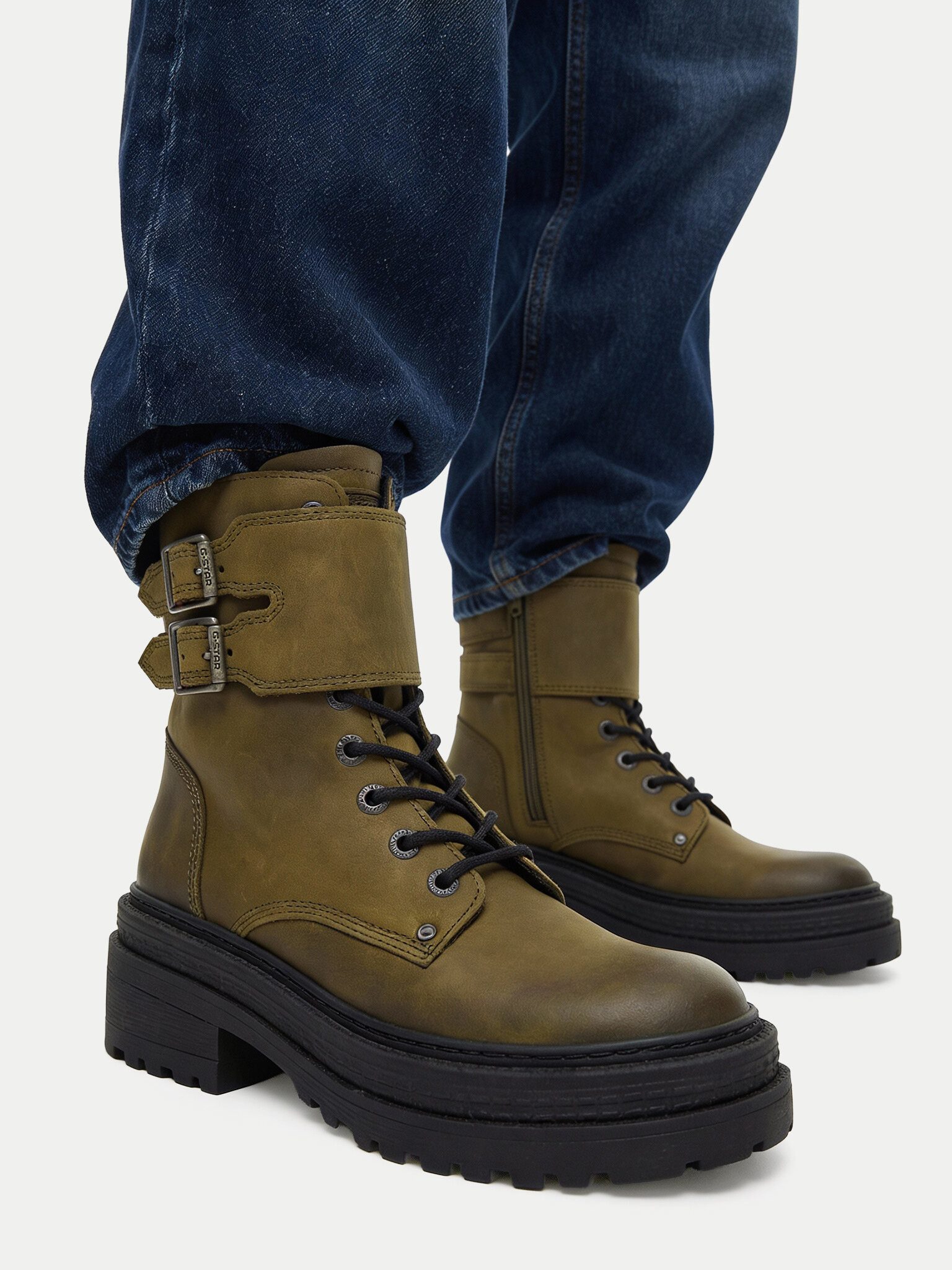 G-STAR G Star Raw Damenstiefel Grün G-STAR RAW-CEO-WI34-ALASKA-03 Grün Stiefel