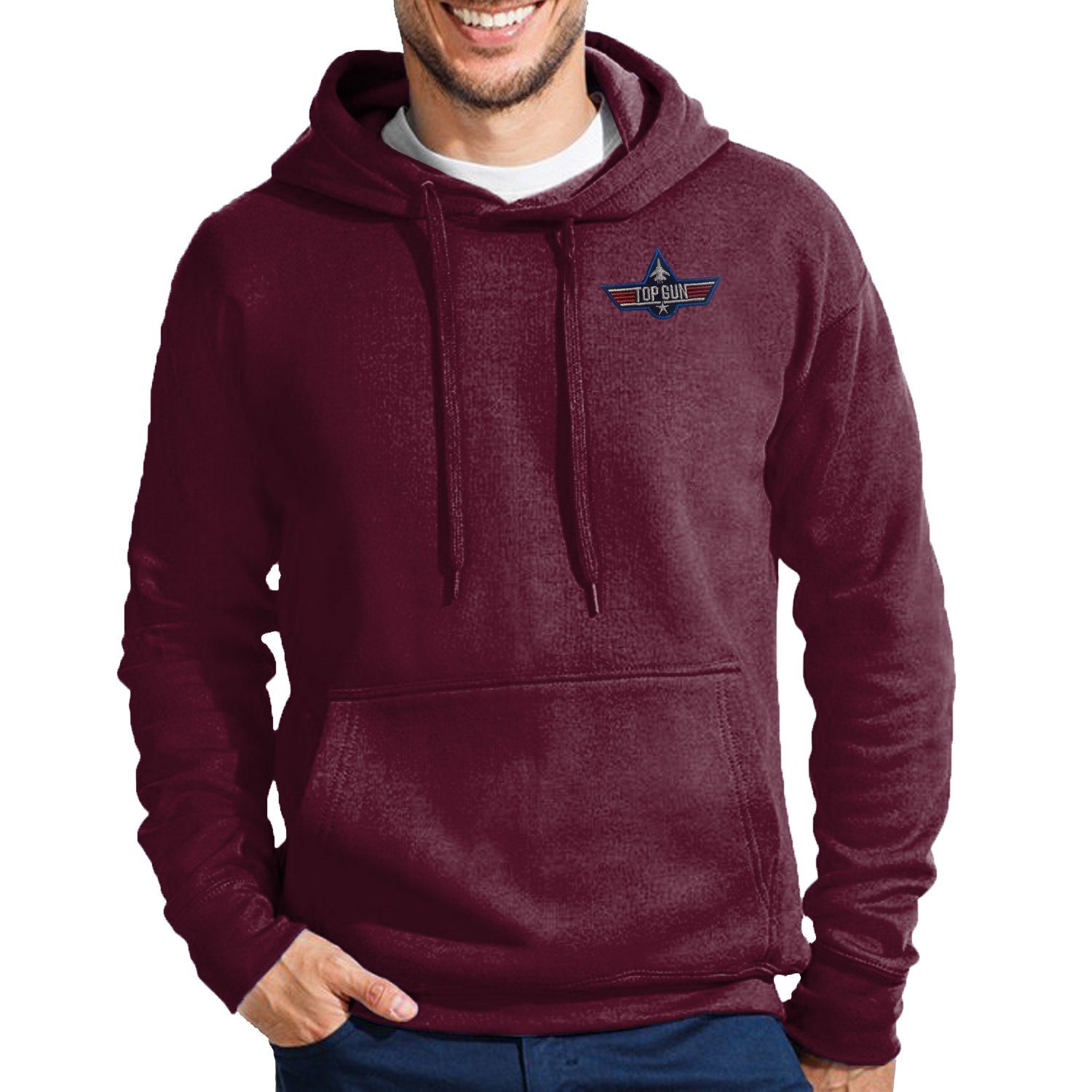 Hoodie Herren Top Gun Brust Stick F-14 Tomcat Vintage Film Kino Maverick