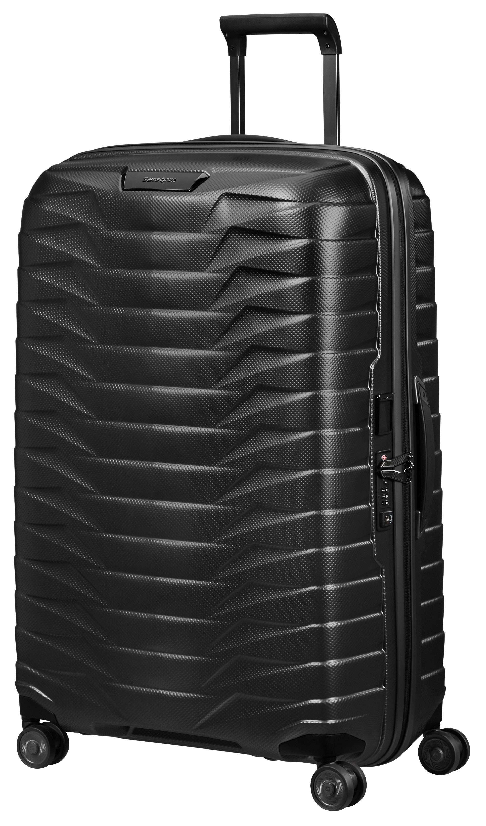 Samsonite Hartschalen-Trolley PROXIS, verschiedene Größen und Farben, 4 Rollen, arretierbares und versenkbares Druckknopf-Trolleysystem von Samsonite
