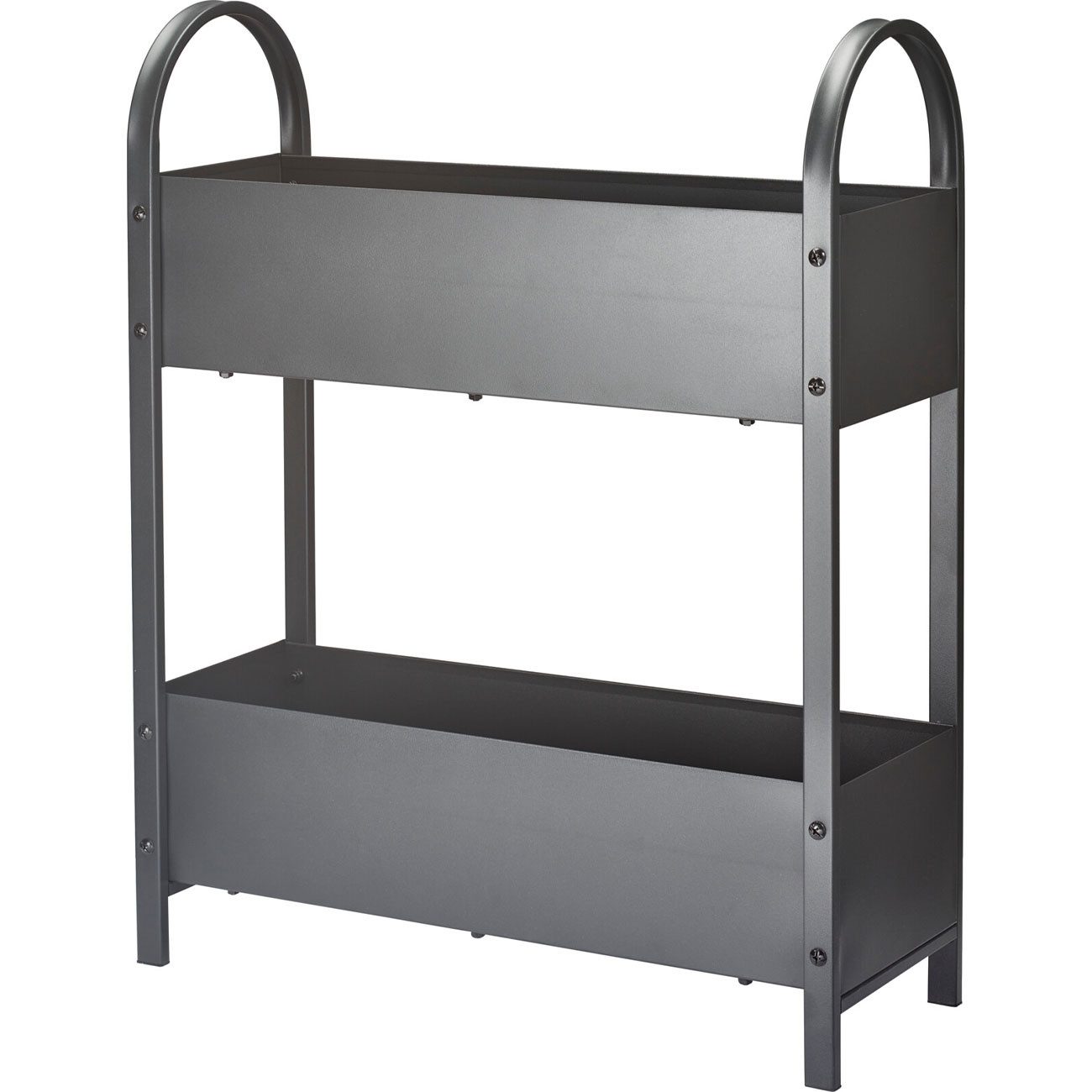 Progarden Blumenständer Pflanzgefäß Metall 60x22,5x75 cm, Blumenständer, Anthrazit, aus robustem Stahl für innen & außen, Rechteckig