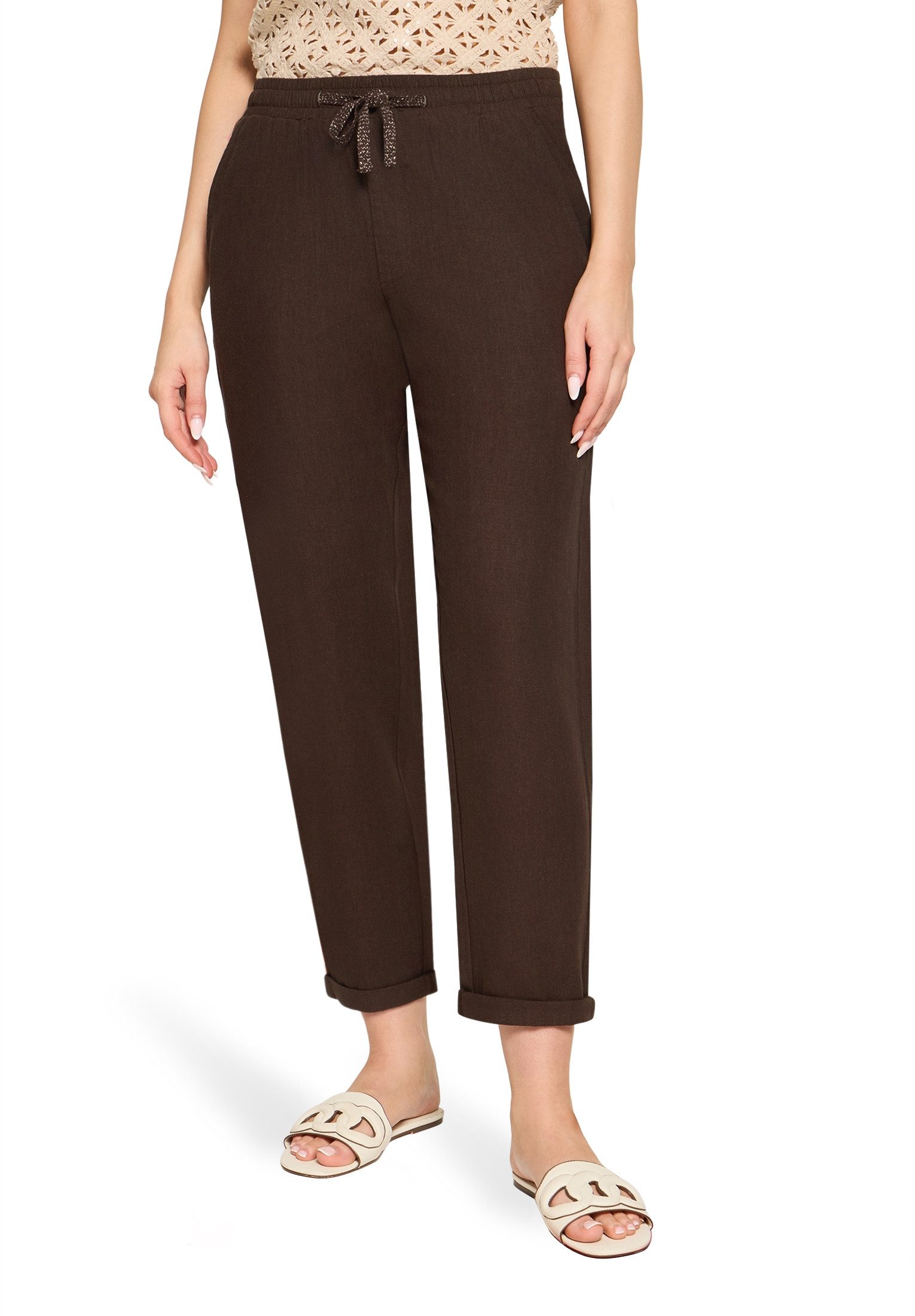 Leinenhose Damen unifarben