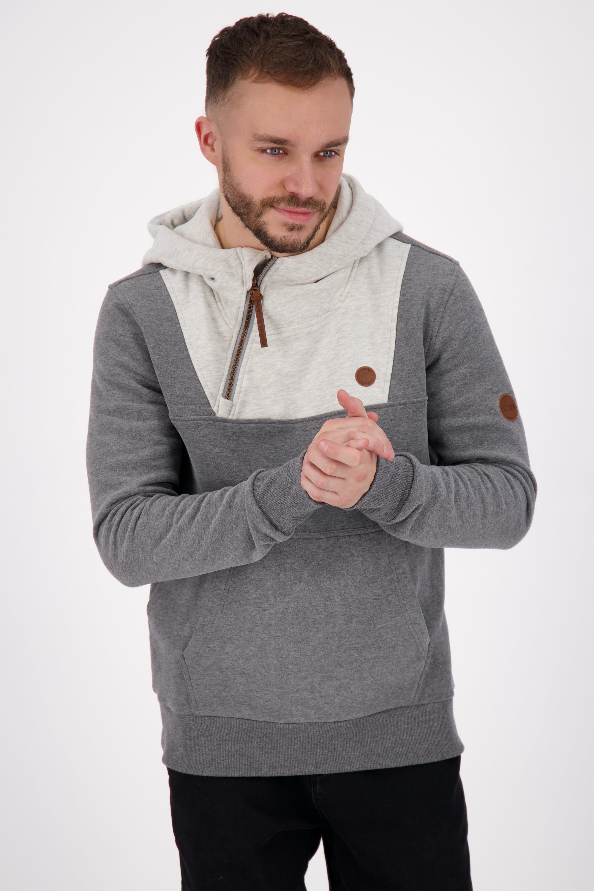 Alife & Kickin Kapuzensweatshirt Kapuzensweatshirt, Sweat Herren A AcoAK Sweatshirt melange steal