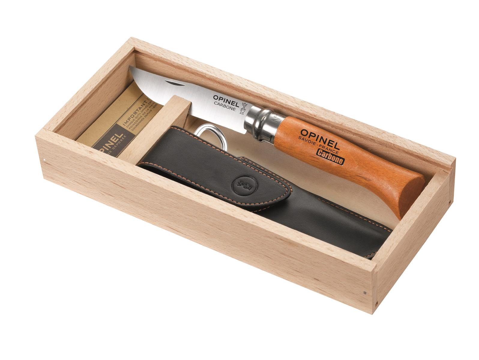 Opinel Universalmesser Opinel No 08 Carbon, mit Etui, Holzbox günstig online kaufen