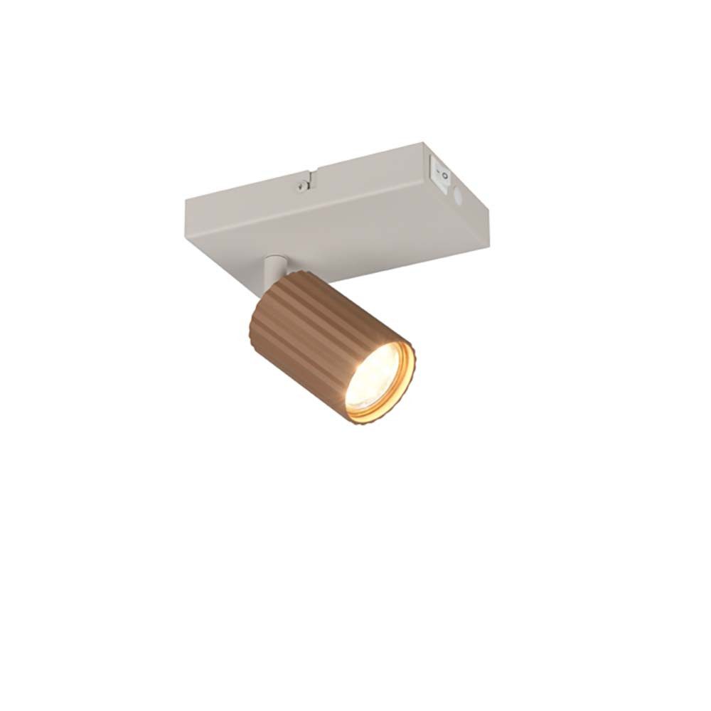 TRIO Leuchten Wandleuchte, Leuchtmittel nicht inklusive, Spotstrahler Wandleuchte Wohnzimmerleuchte Flurlampe Metall braun