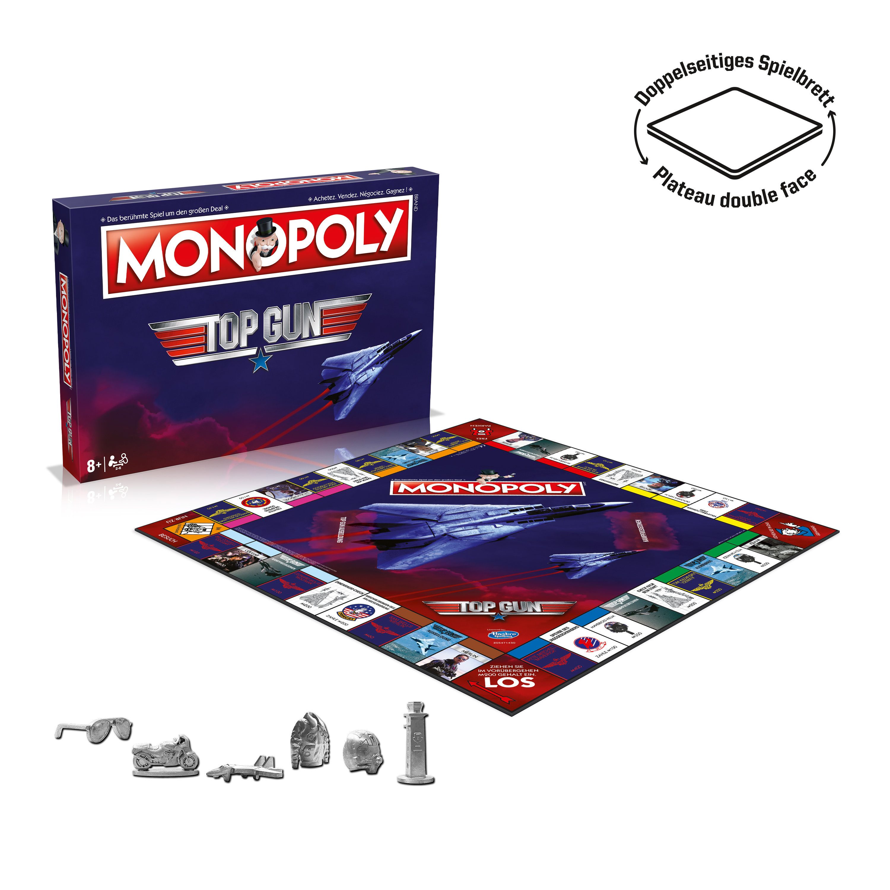 Winning Moves Spiel Monopoly Top Gun Deutsch/Französisch, Brettspiel