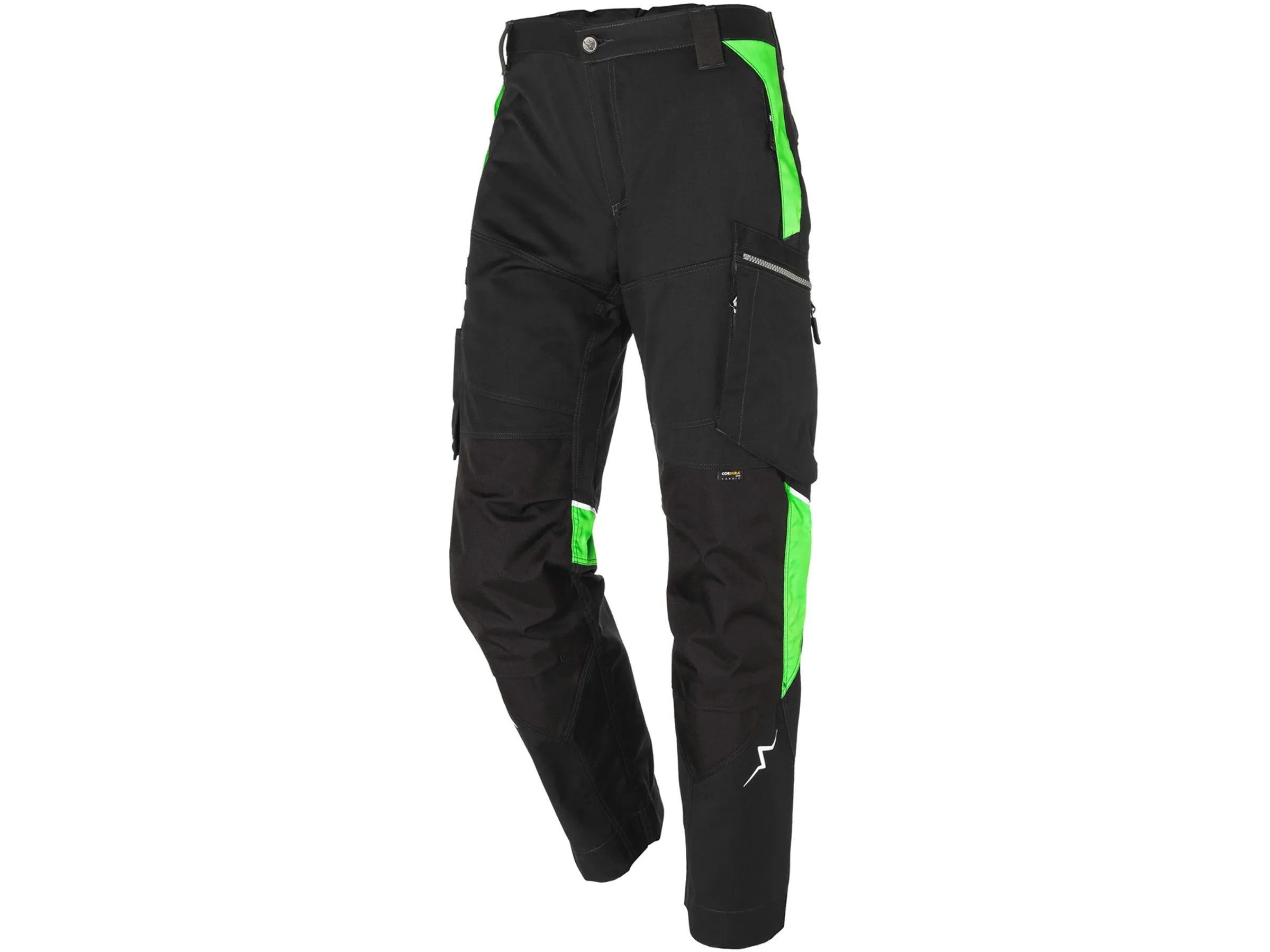 Kübler Arbeitshose Workwear Arbeitshose Herren Pulse Action schwarz/grün – Bild 2 von 2