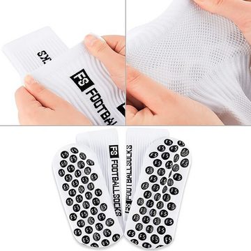 Mrichbez Fußballstutzen Fußballsocken,Grip Socken Herren,Atmungsaktive Athletic Socks( 5 Paar) (Set, 5pcs) Anti-Rutsch Laufsocken Stoppersocken für Fußball Basketball Wandern