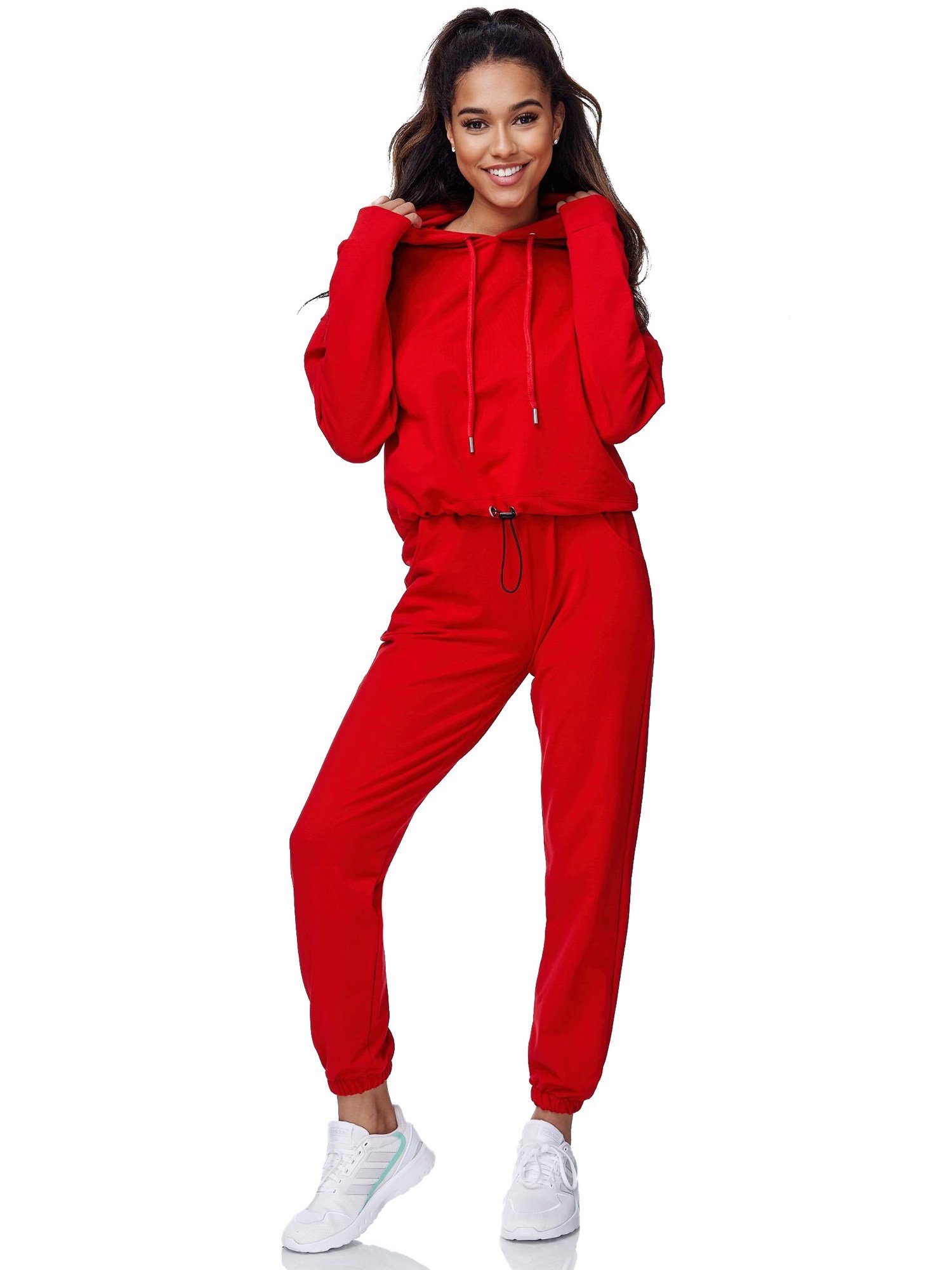 Tazzio Trainingsanzug Hoodie Jogginganzug SET F200, rot Jogginghose &