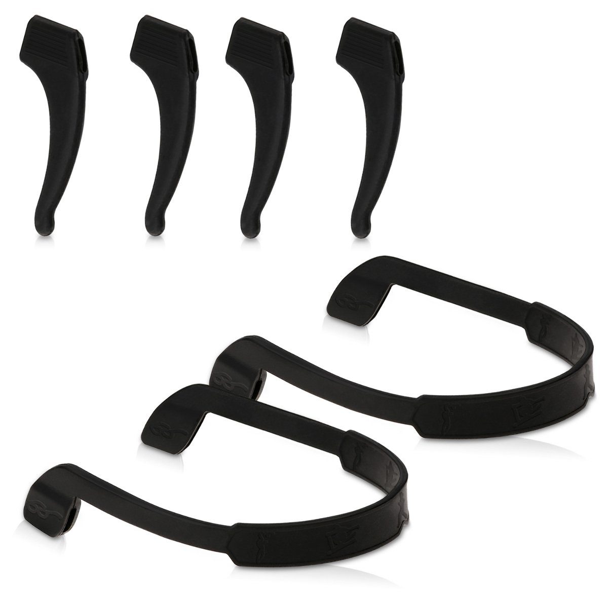 kwmobile Brillengestell kwmobile Antirutsch Halterung und Brillenband für Brillenbügel Set -, Antirutsch Halterung + Band für Brille