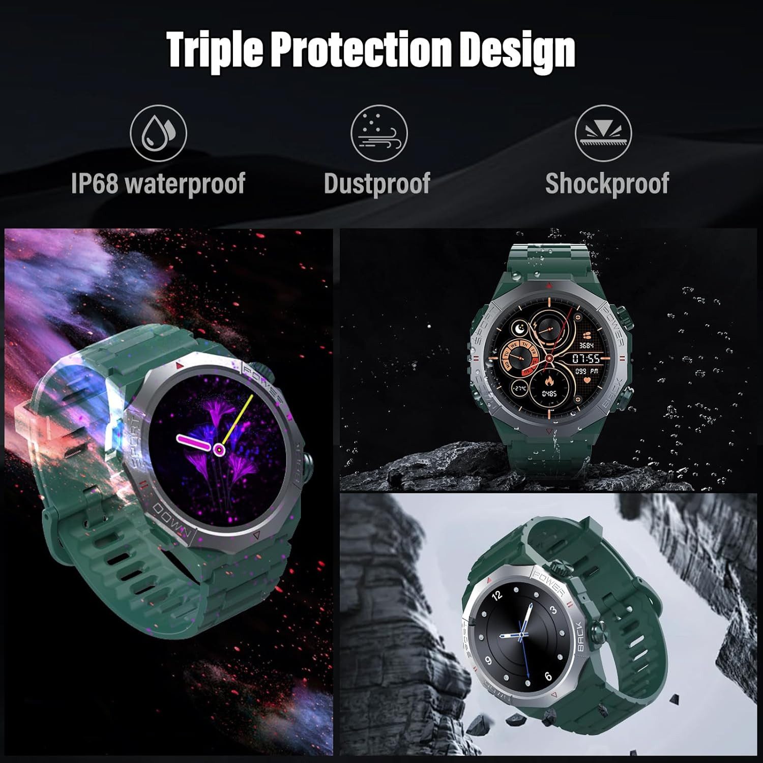 Ddidbi S10 Smartwatch (2,5 cm, android ios), Leistungsstarke Smartwatch für Fitness Alltag