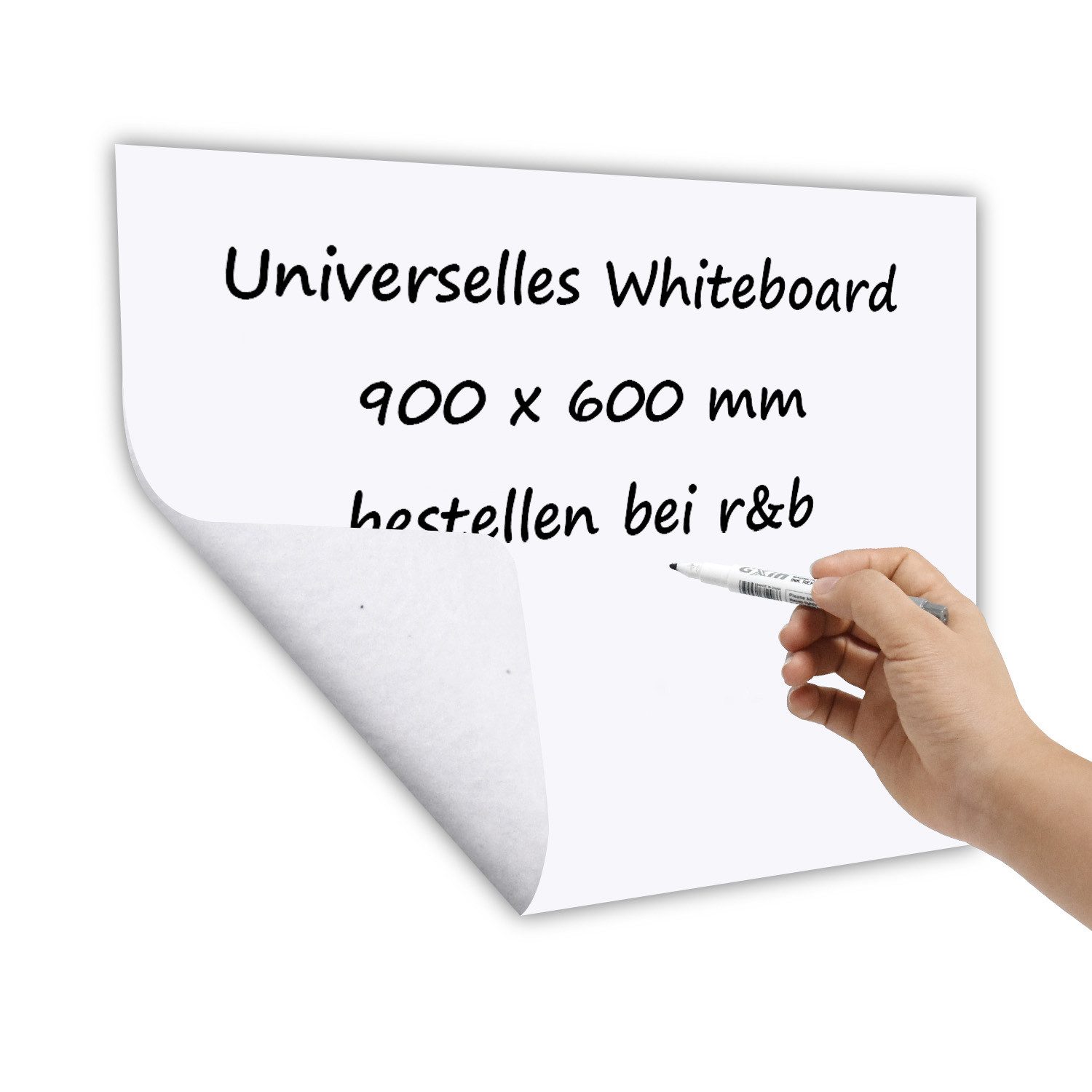 LMG Germany Tafel Whiteboard, nicht permanent selbstkleb., 1,2 mm Dicke, 900 x 600 mm, Selbstklebend, wiederverwendbar, zuschneidbar, 900×600 mm, 1,2 mm dick