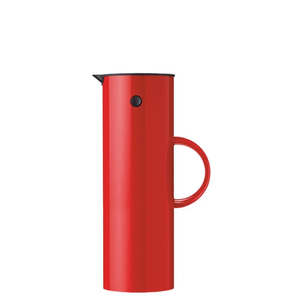 Stelton Isolierkanne EM77, 1 l, mit Glaseinsatz, Kippverschluss und Schraubdeckel