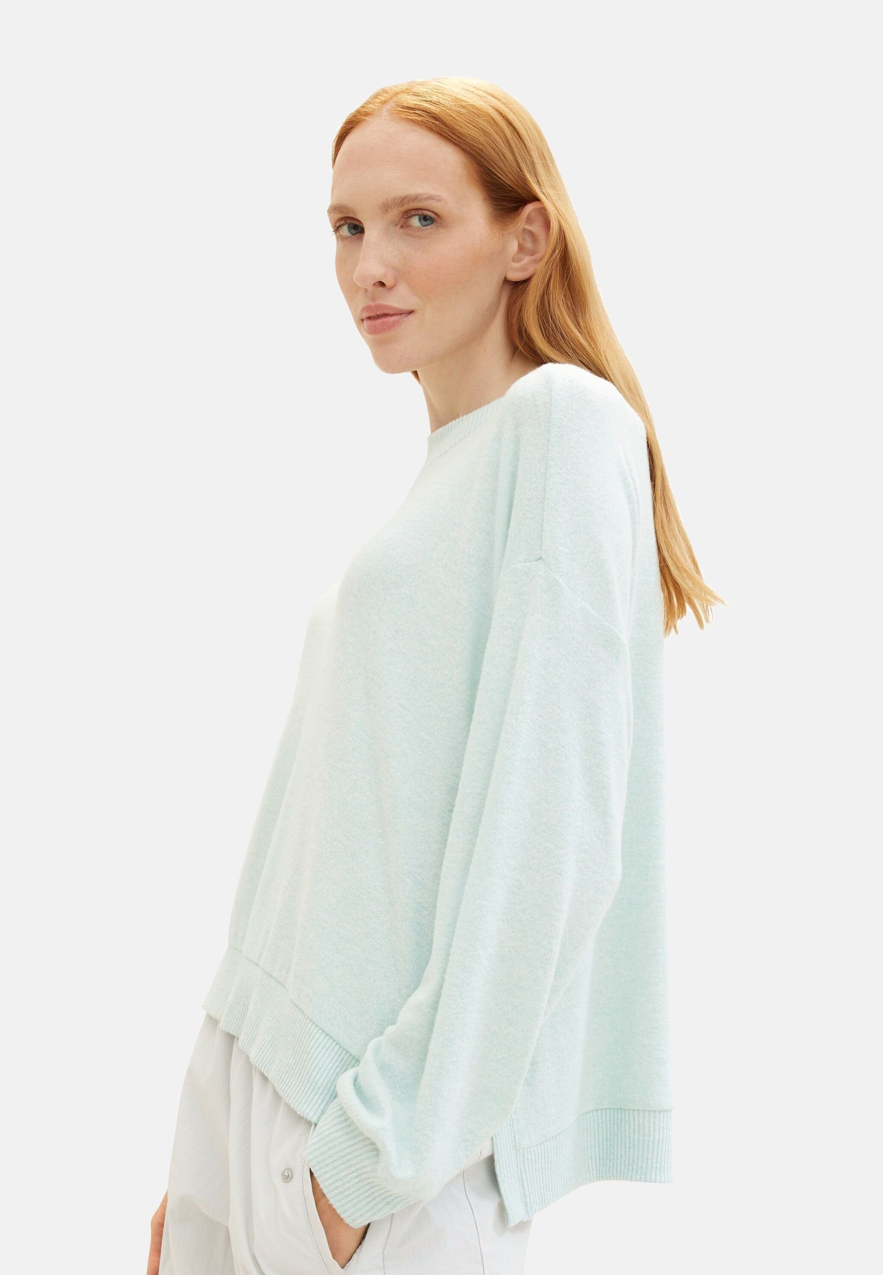 TOM TAILOR Sweatshirt Sweatshirt Pullover ohne Kapuze (1-tlg) günstig online kaufen