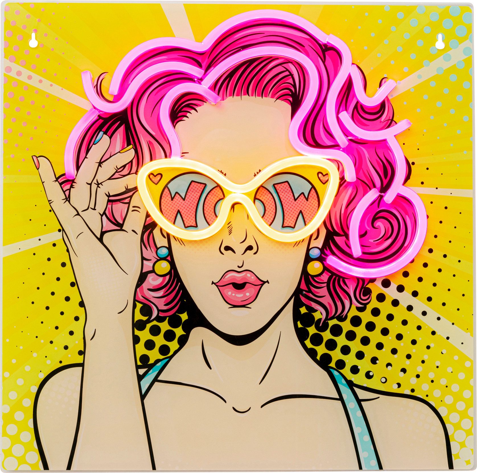 Kare Design Glasbild Beauty LED 39x39cm