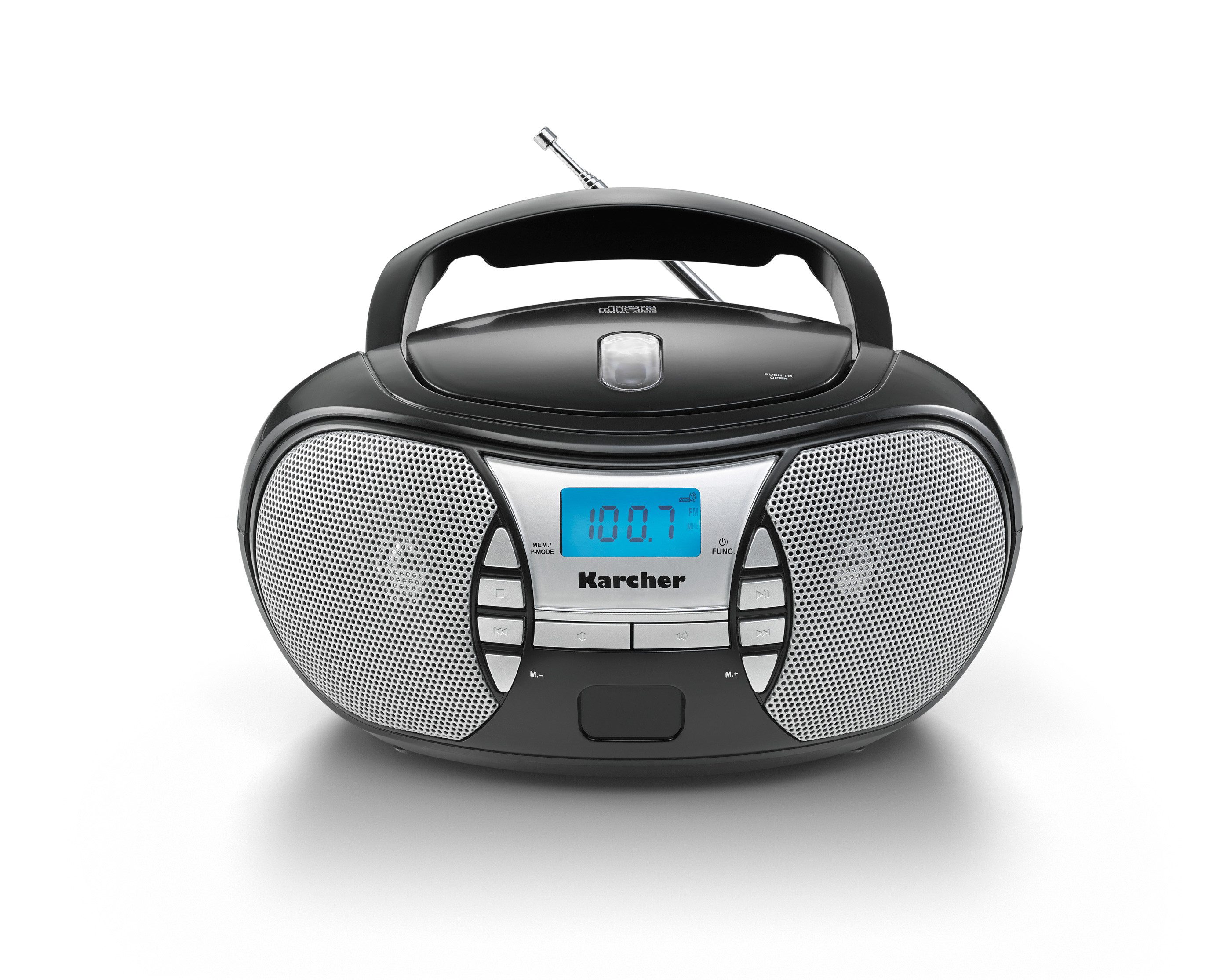 Karcher RR 5025-B Boombox (UKW (FM), tragbarer CD-Player mit UKW Radio, Batterie- / Netzbetrieb, AUX-In) – Bild 2 von 2