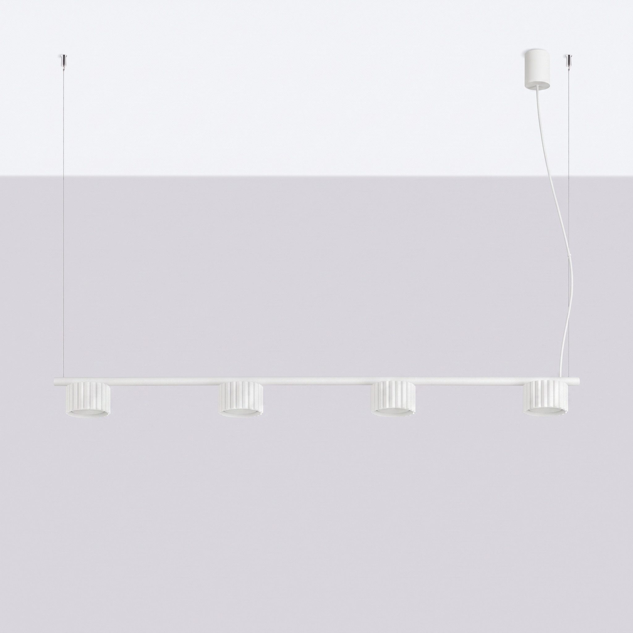 SOLLUX lighting Kronleuchter Kronleuchter AURA 4 weiß Gx53, Nicht enthalten
