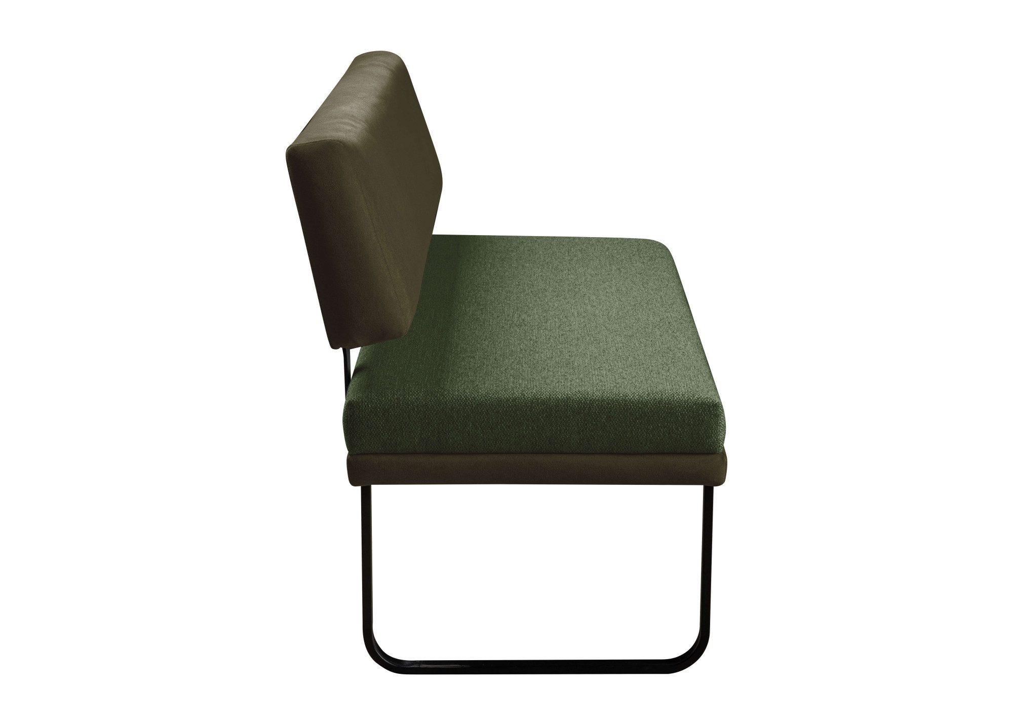 OTTO home Sitzbank Gabi Esszimmerbank, Bank, Küchenbank, Polsterbank, Gestell aus matt-schwarzem Flachmetall, stabil, 2-Stoff-Design