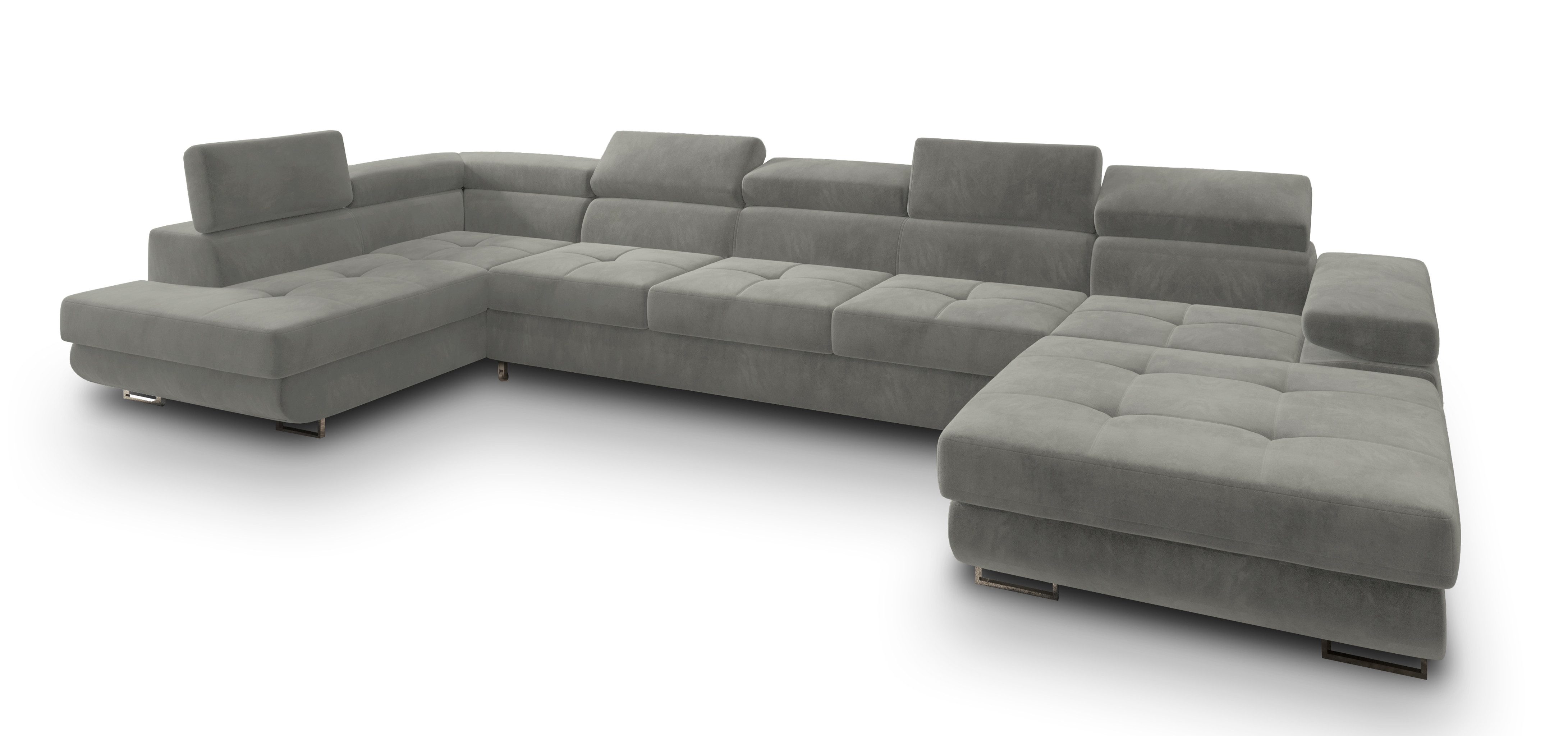 Masseno Ecksofa TORIVA mit Schlaffunktion U-Form, Sofa mit Bettkasten