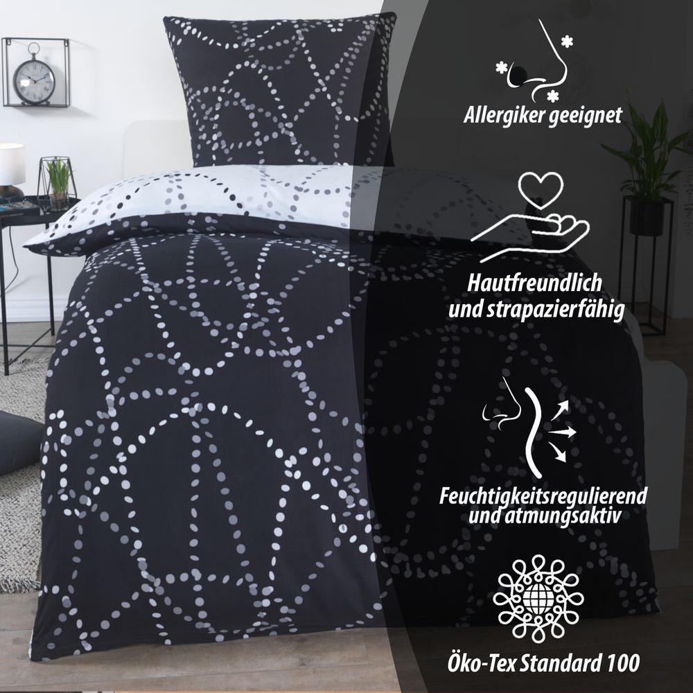 Kuscheli Wendebettwäsche 135x200 + 80x80 cm günstig online kaufen
