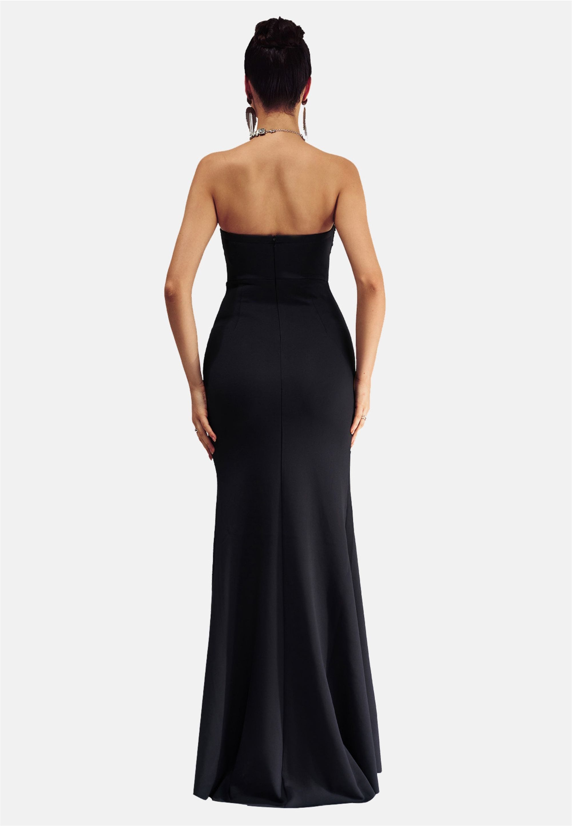 Moda Minx Jerseykleid Evelyn Long Dress mit langem Beinschlitz