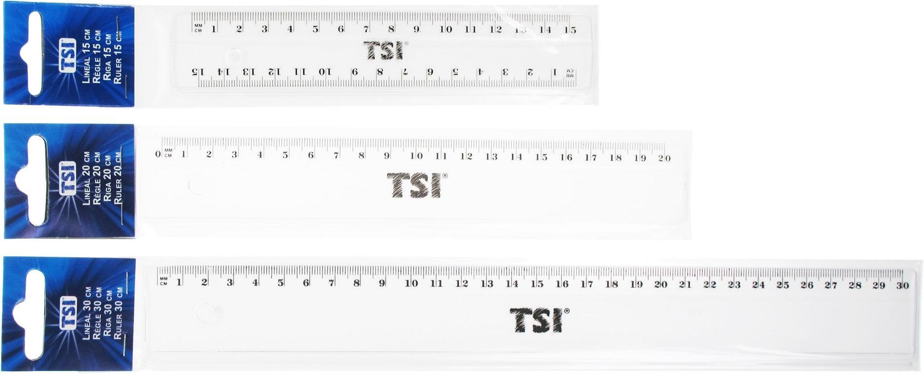 TSI Schreibwaren Lineal TSI Lineal 20cm / glasklar