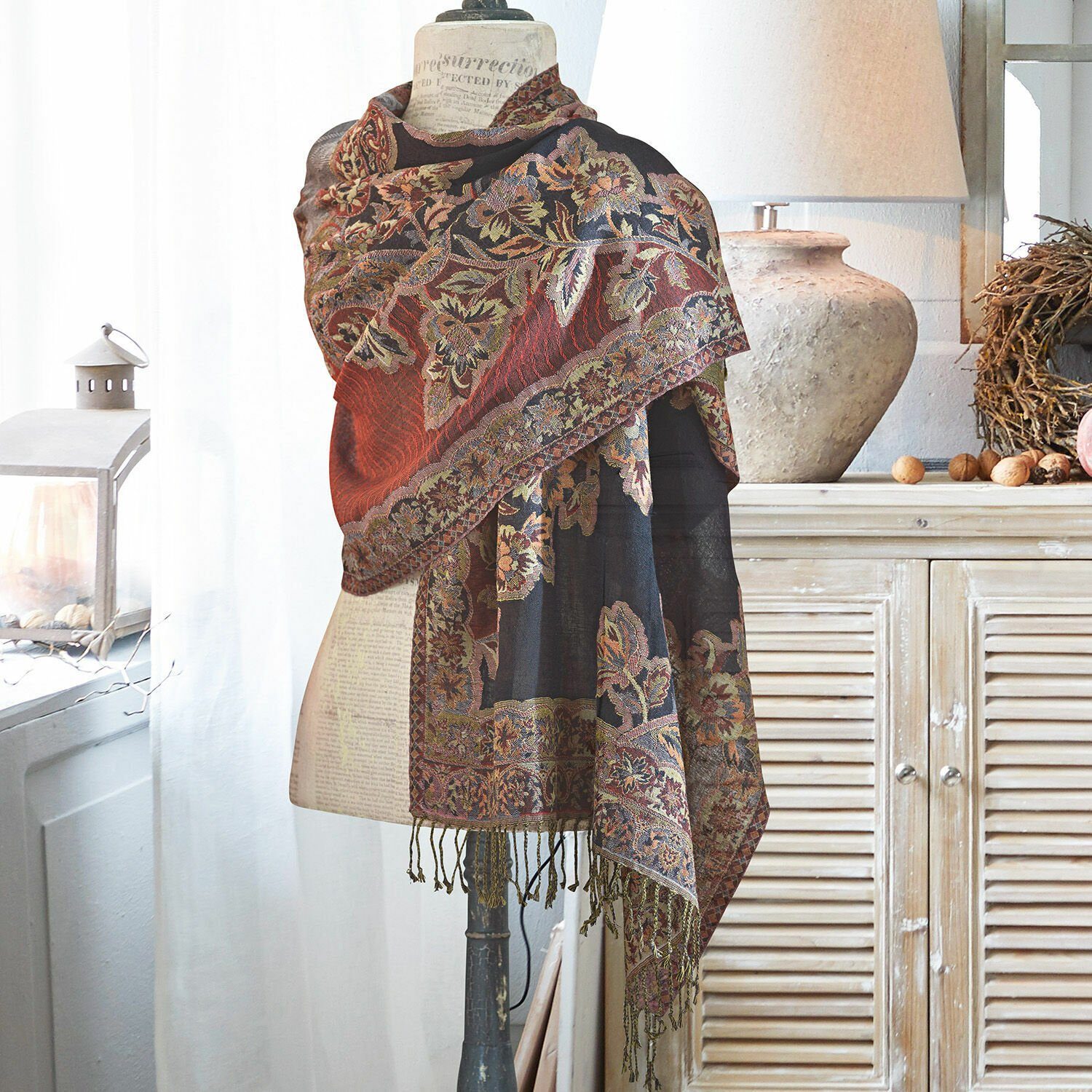 Mirabeau Modeschal Schal Albon rot/schwarz, none günstig online kaufen