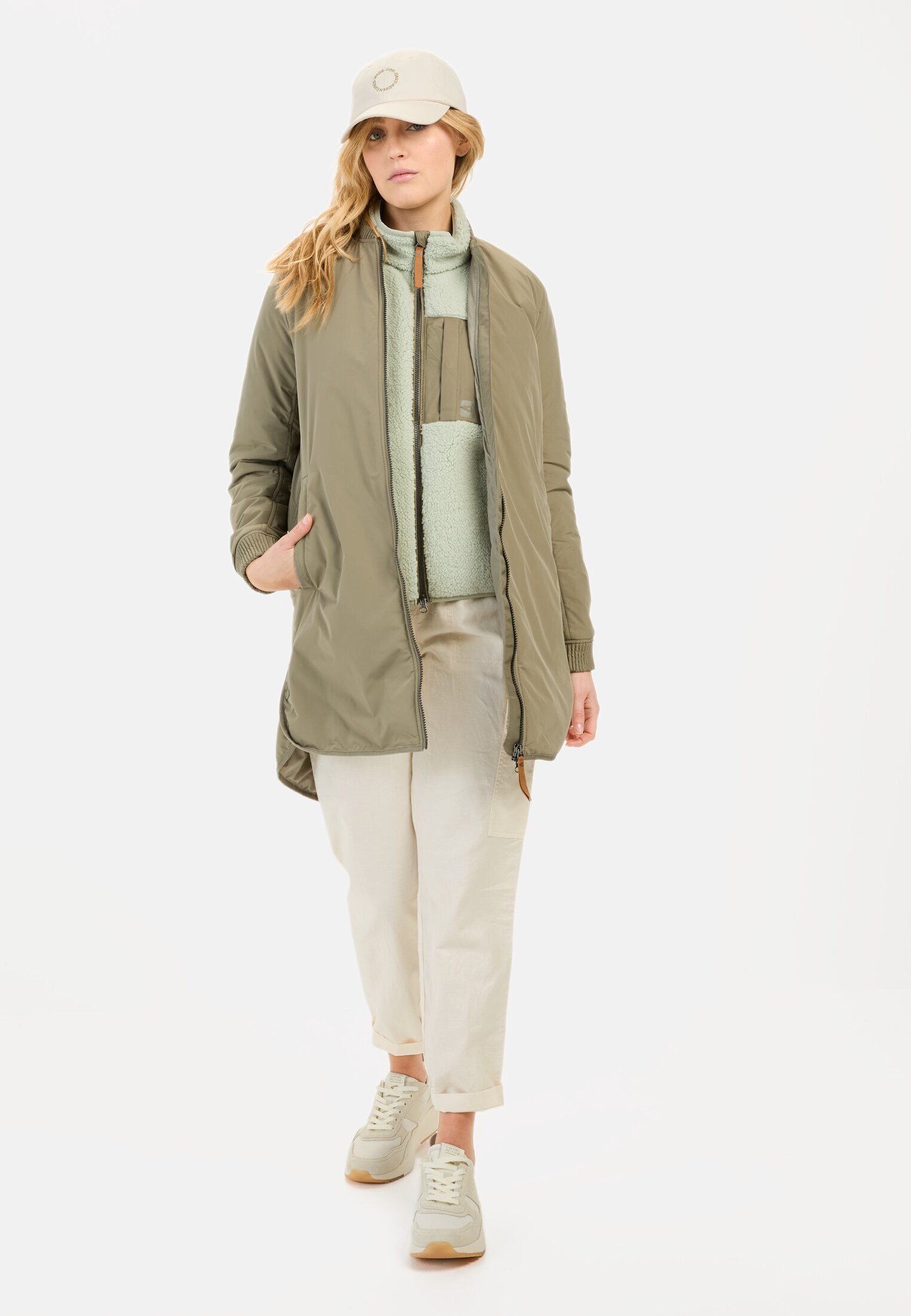 camel active Langjacke aus recyceltem Polyester Langarm