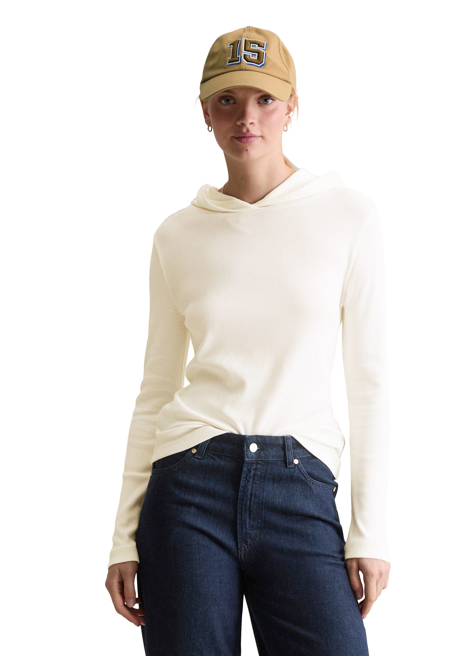 Marc O'Polo DENIM Langarmshirt aus softem Bio-Baumwolle-Modal-Stretch-Jerse günstig online kaufen