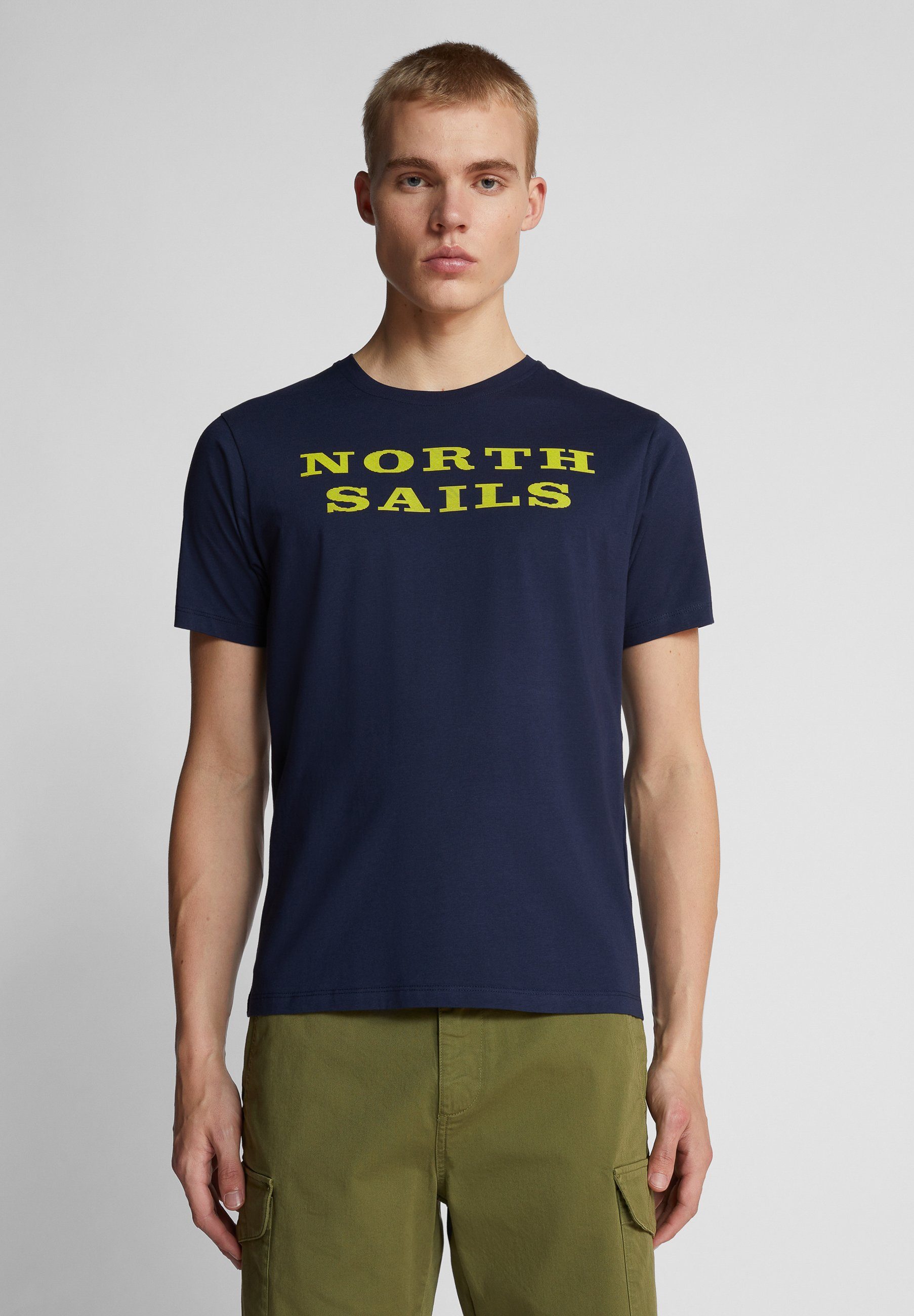 North Sails T-Shirt T-Shirt mit Schriftzug MARINEBLAU