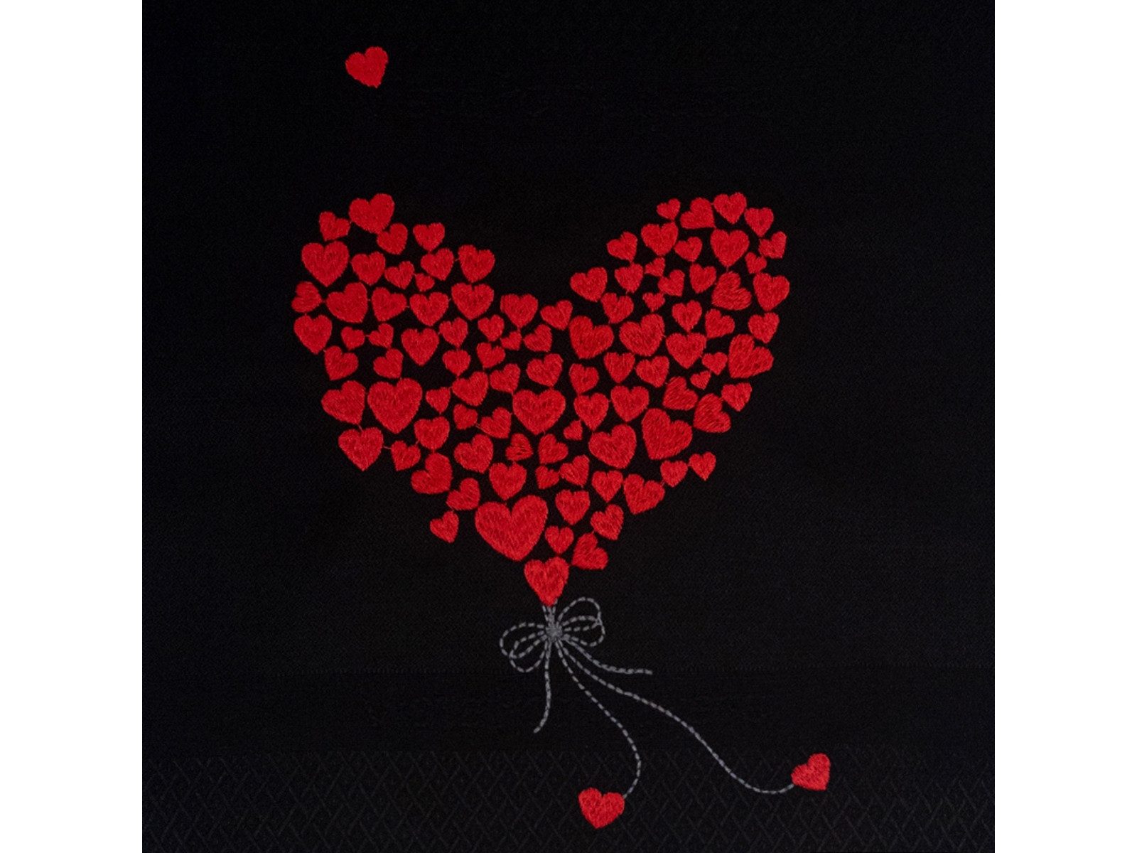 Vista Portuguese Geschirrtuch Geschirrtuch Flying Heart schwarz 50x70cm