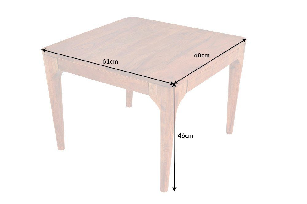 Urban 60cm riess-ambiente (Einzelartikel, · Wohnzimmer Massivholz Couchtisch Jungle · natur Akazie 1-St), · eckig BRASIL ·