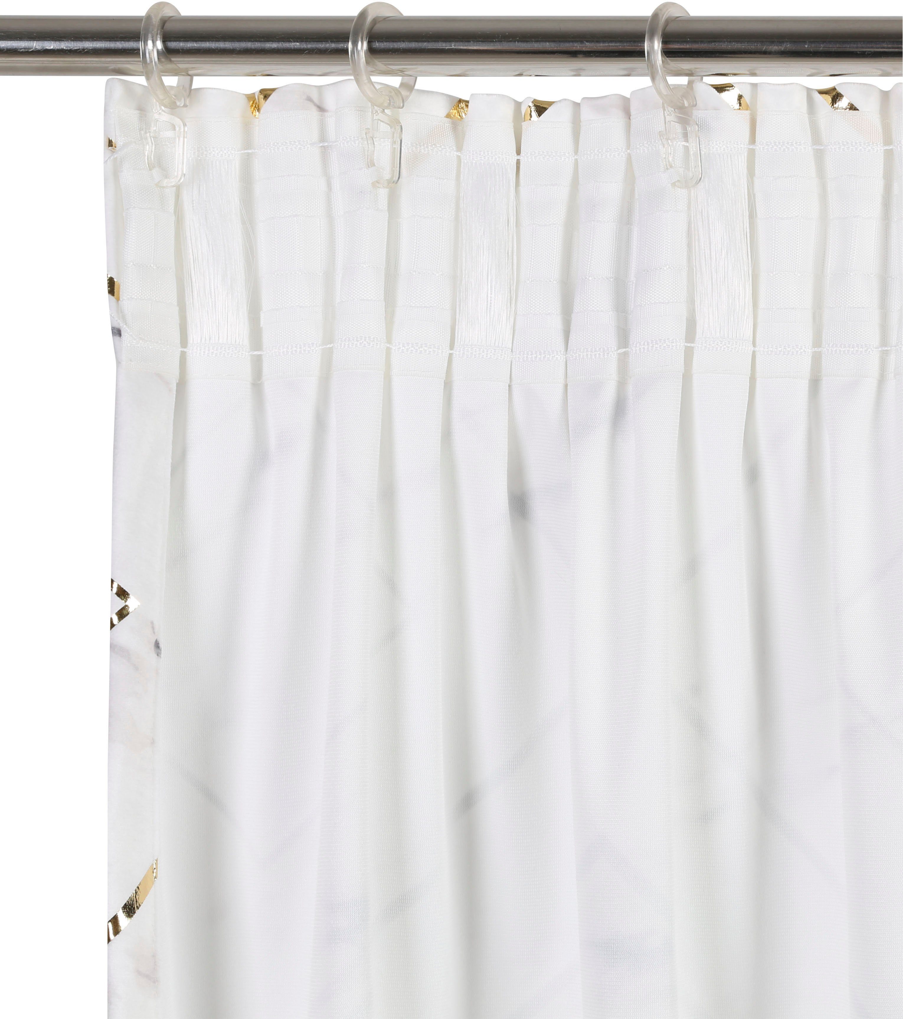 St), Lerina, Vorhang blickdicht, Leonique, (1 Multifunktionsband bedruckt, verschiedene mit Größen Foliendruck