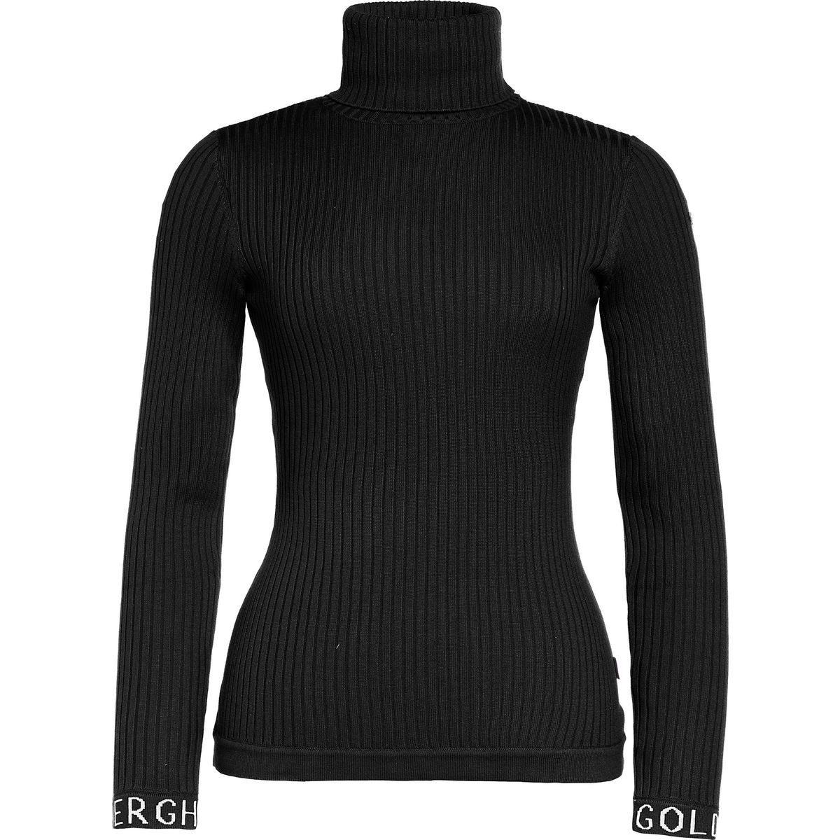 Goldbergh Fleecepullover Mira Long Sleeve Knit Sweater Eleganter Pullover aus Rippenstrick mit kontrastierenden Details und