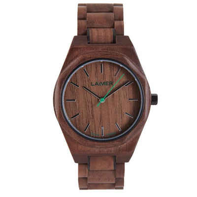 LAiMER Quarzuhr LAiMER Herren Uhr 0151 Christiano Walnussholz Vegan, (1-tlg)