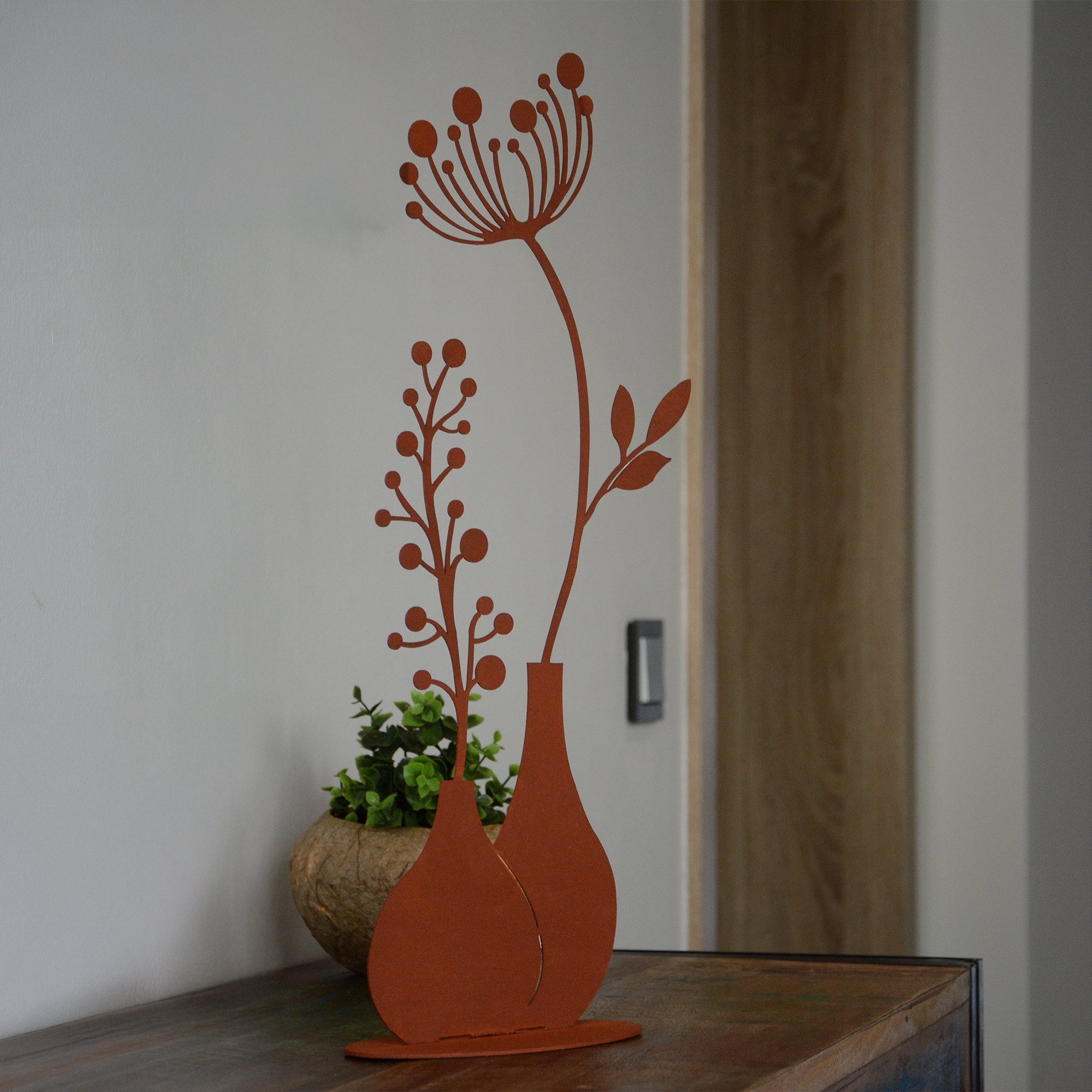 UNUS HOME Dekofigur (Rostoptik), Aufsteller Blumen günstig online kaufen