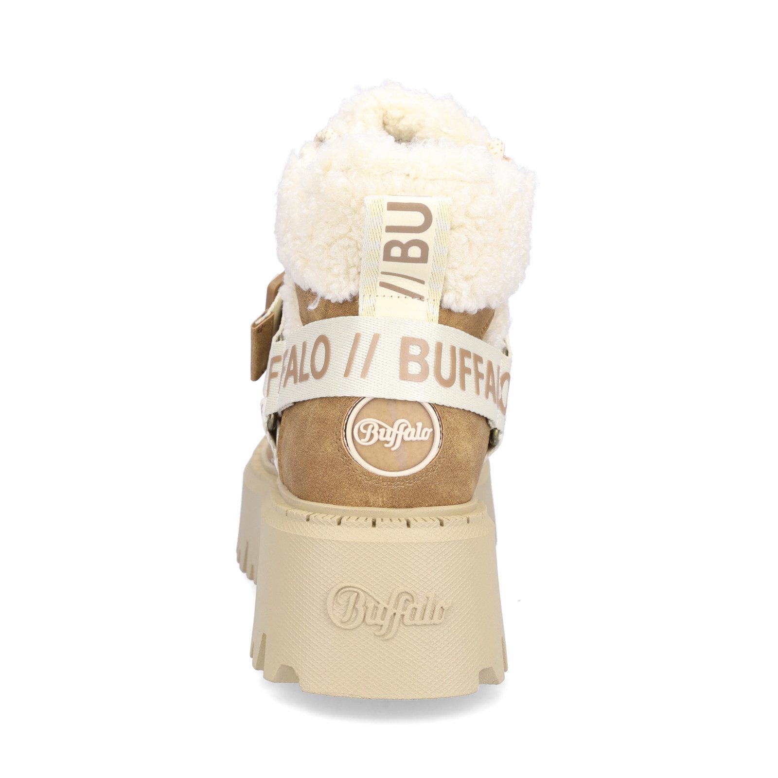 Buffalo Buffalo Damen Schnürboot Aspen Com Mid beige braun Schnürboots