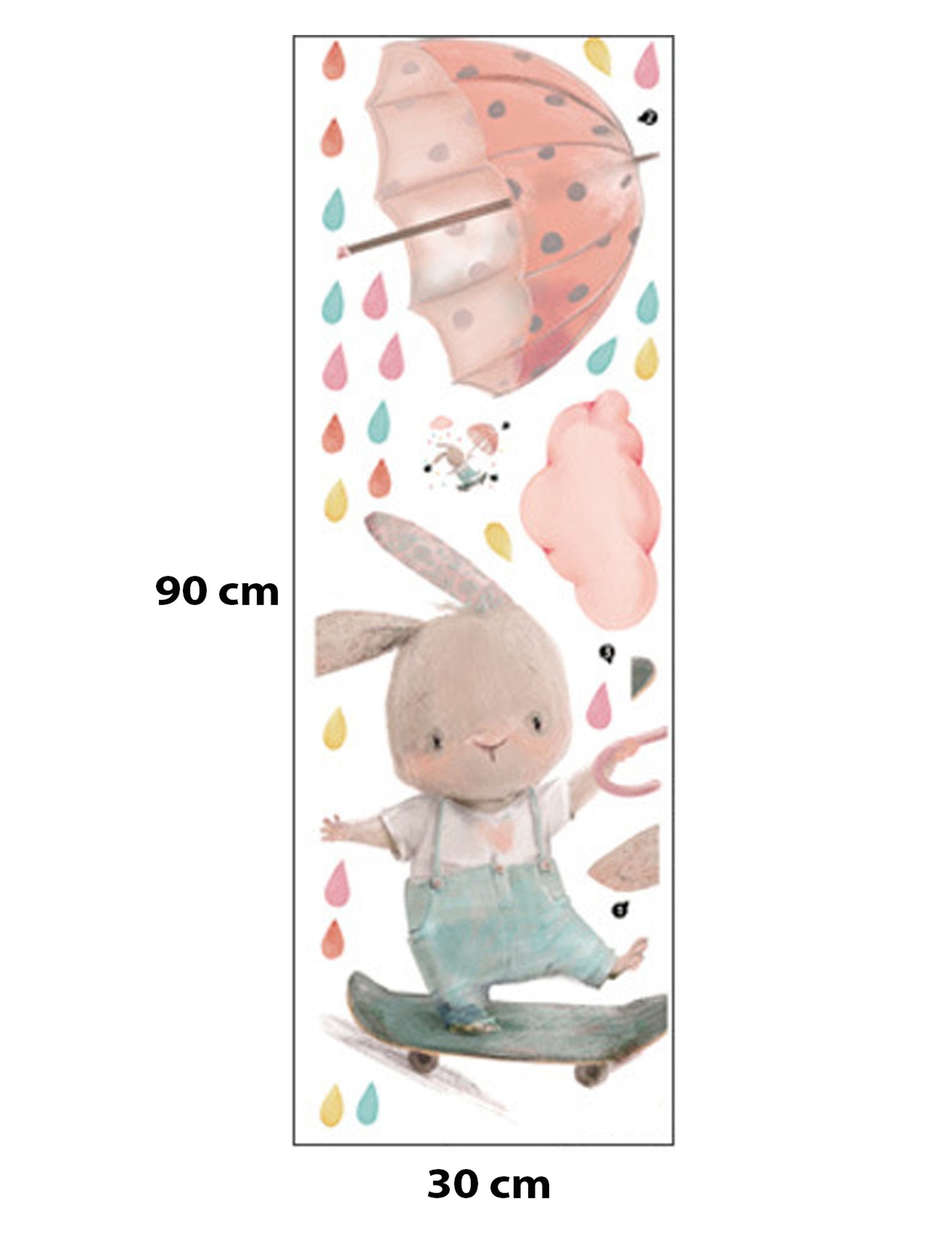 Sipo Wandbild Wandaufkleber Hase, Sterne, Hase günstig online kaufen