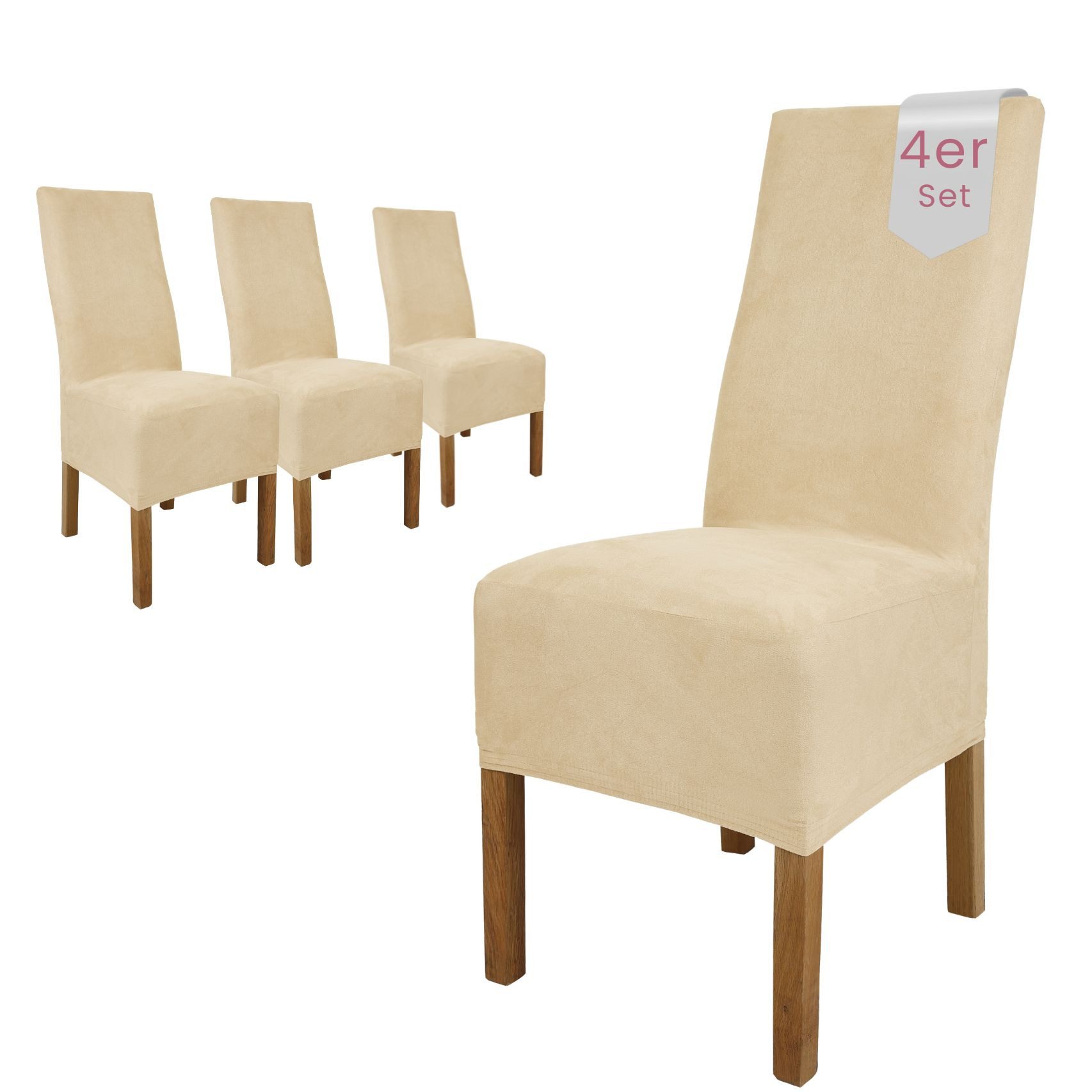 sh SCHEFFLER-HOME LIVE HOMESTYLE Stuhlhusse Leon Stoff Veltara, Premium-Microfaser Veltara in edler Wildleder-Optik