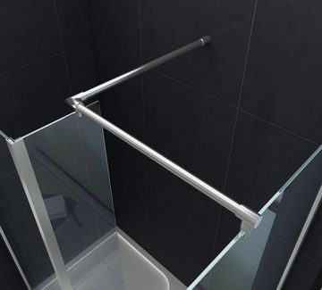 Home Systeme Eckdusche SARA Duschkabine Dusche Duschwand Duschabtrennung Duschtür Glas ESG, BxT: 150x90 cm