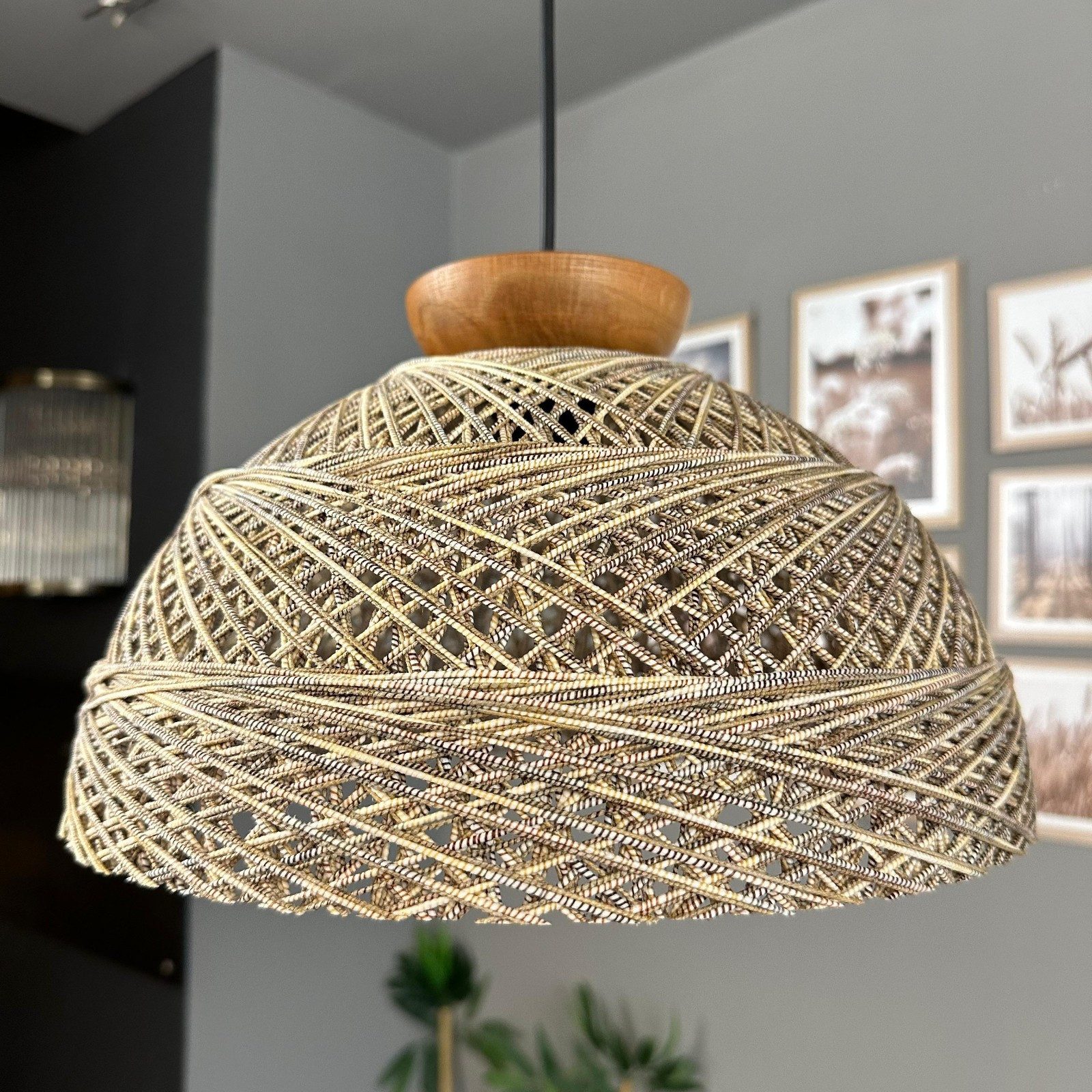 Bamyum Pendelleuchte Pendelleuchte Yimpi Hängelampe Industrial Ø30 cm, E27, Moderne Lampe, ohne Leuchtmittel