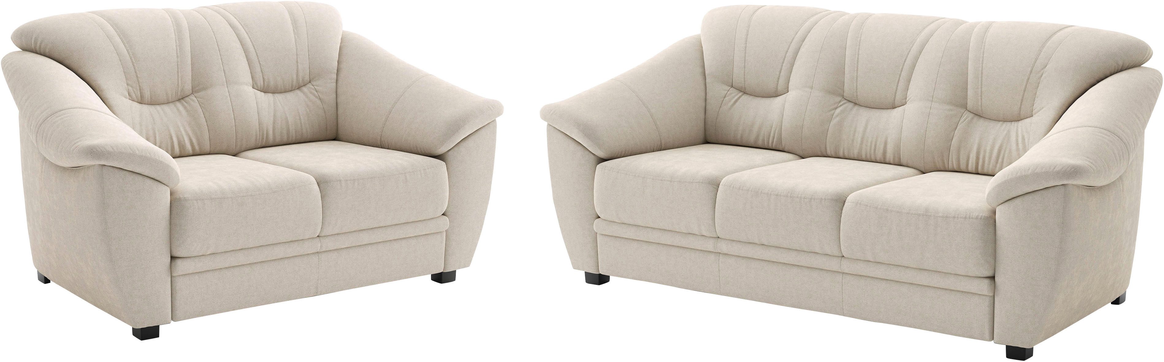 sit&more Polstergarnitur Savona, (2-tlg), Set: 2- & 3er-Sofa, mit Federkern