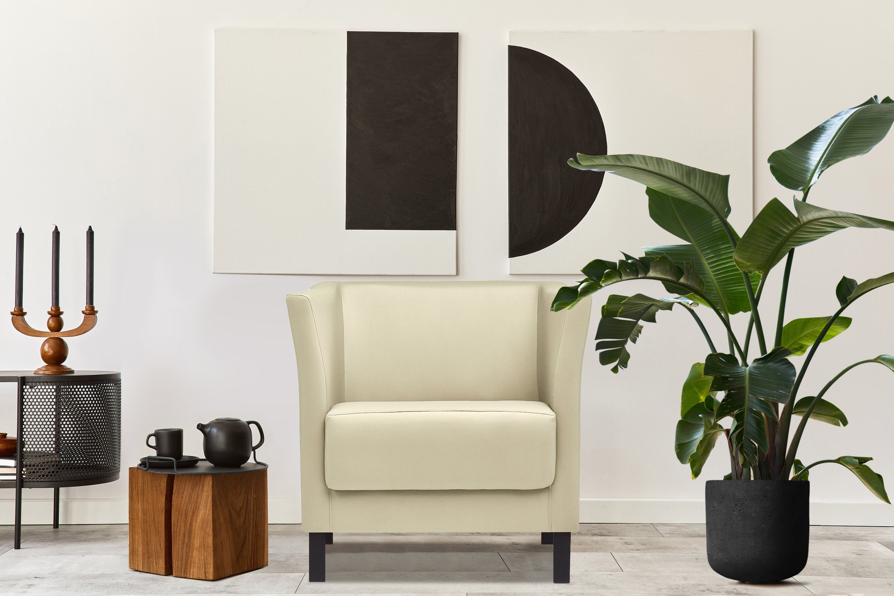 KONSIMO® Sessel ESPECTO Sessel, hohe Massivholzbeine günstig online kaufen