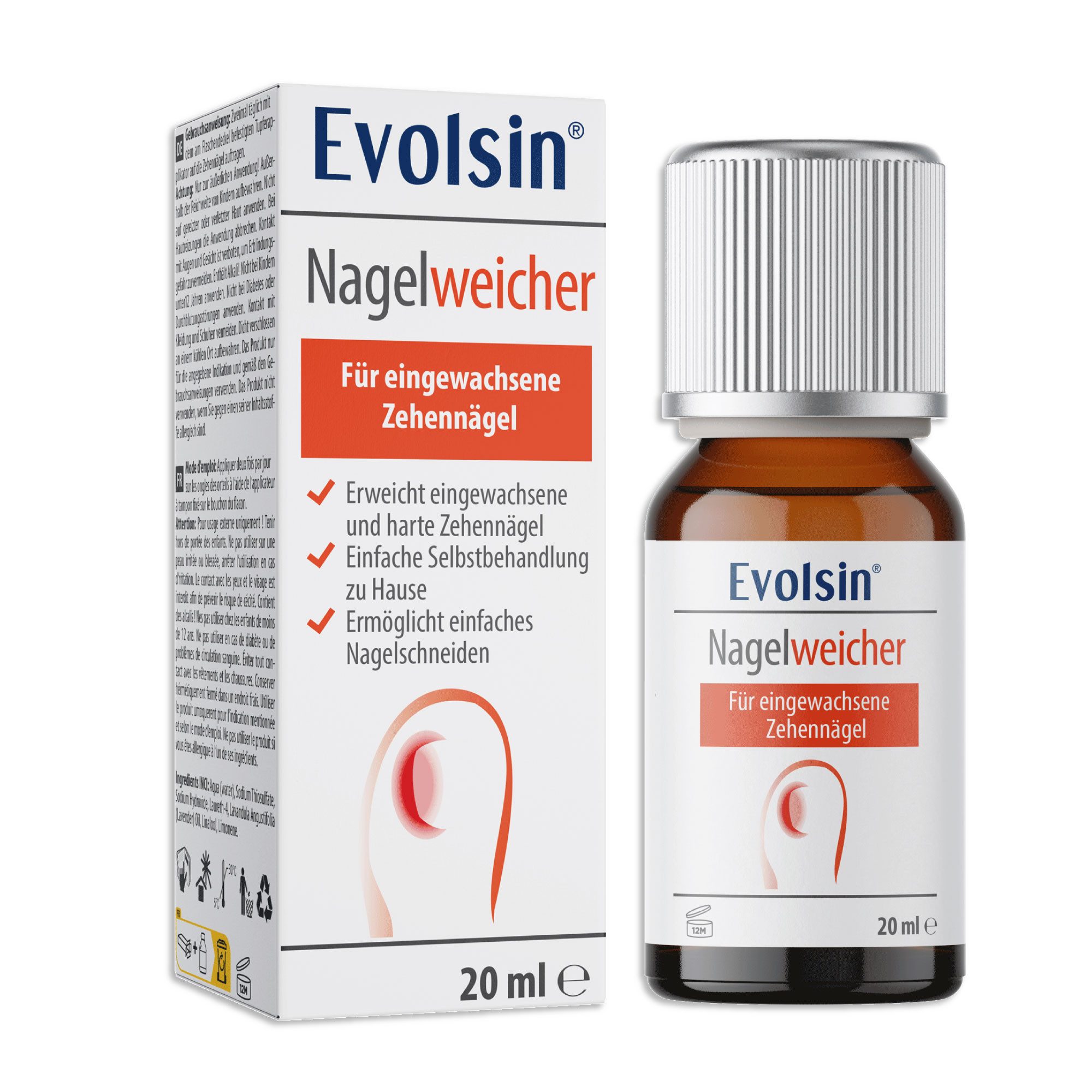 Nagelweicher Evolsin Nagelweicher für eingewachsene Zehennägel - 20ml